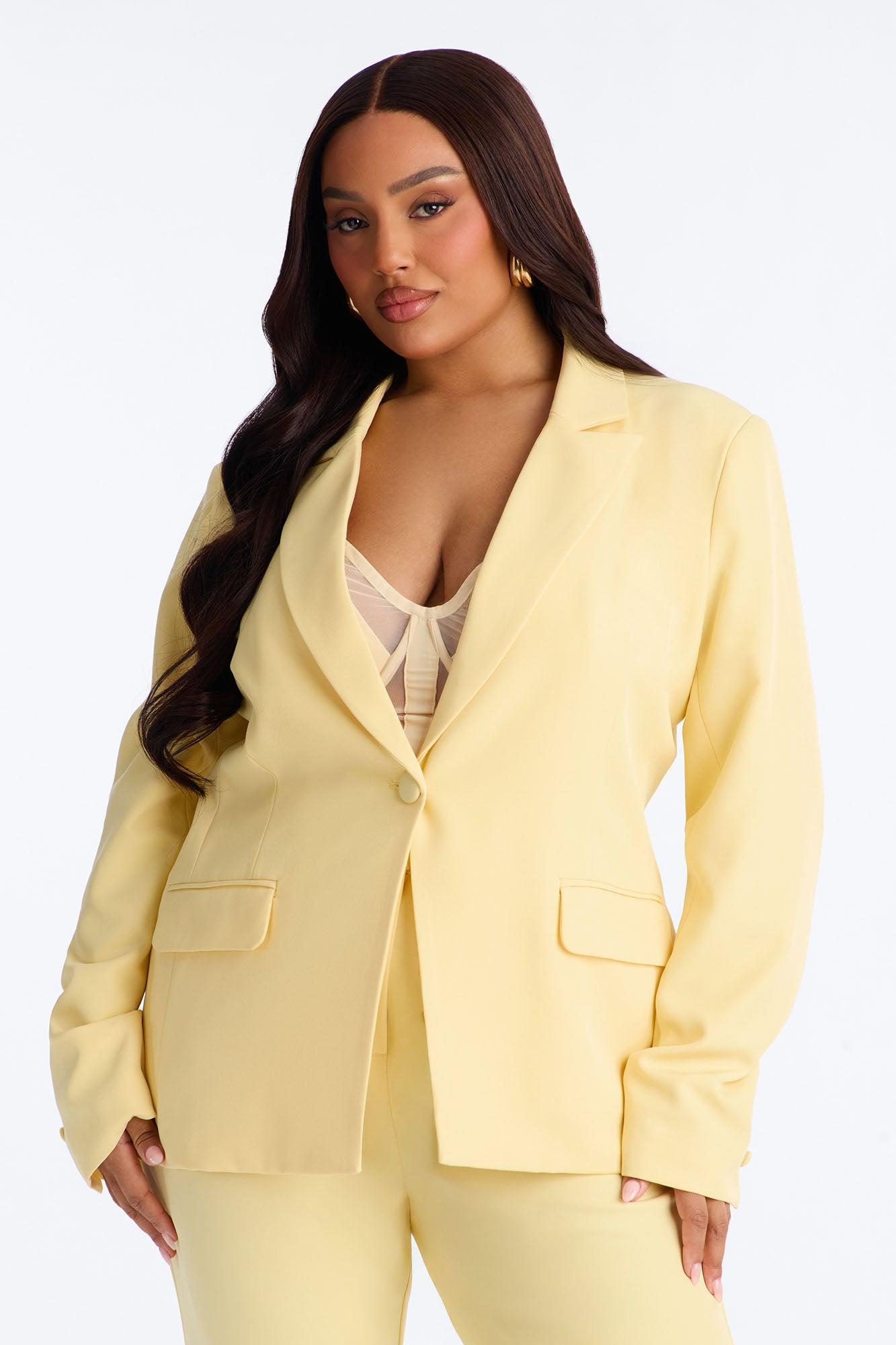 Breaking Even Blazer - Butter Yellow Female Product Image