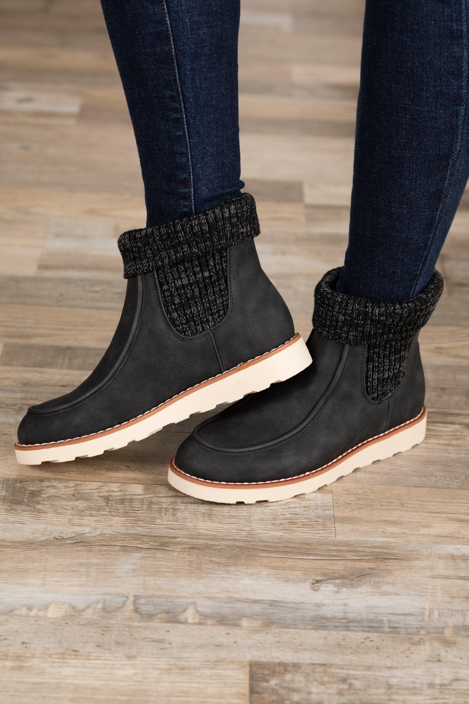 Leather Sock Bootie Product Image