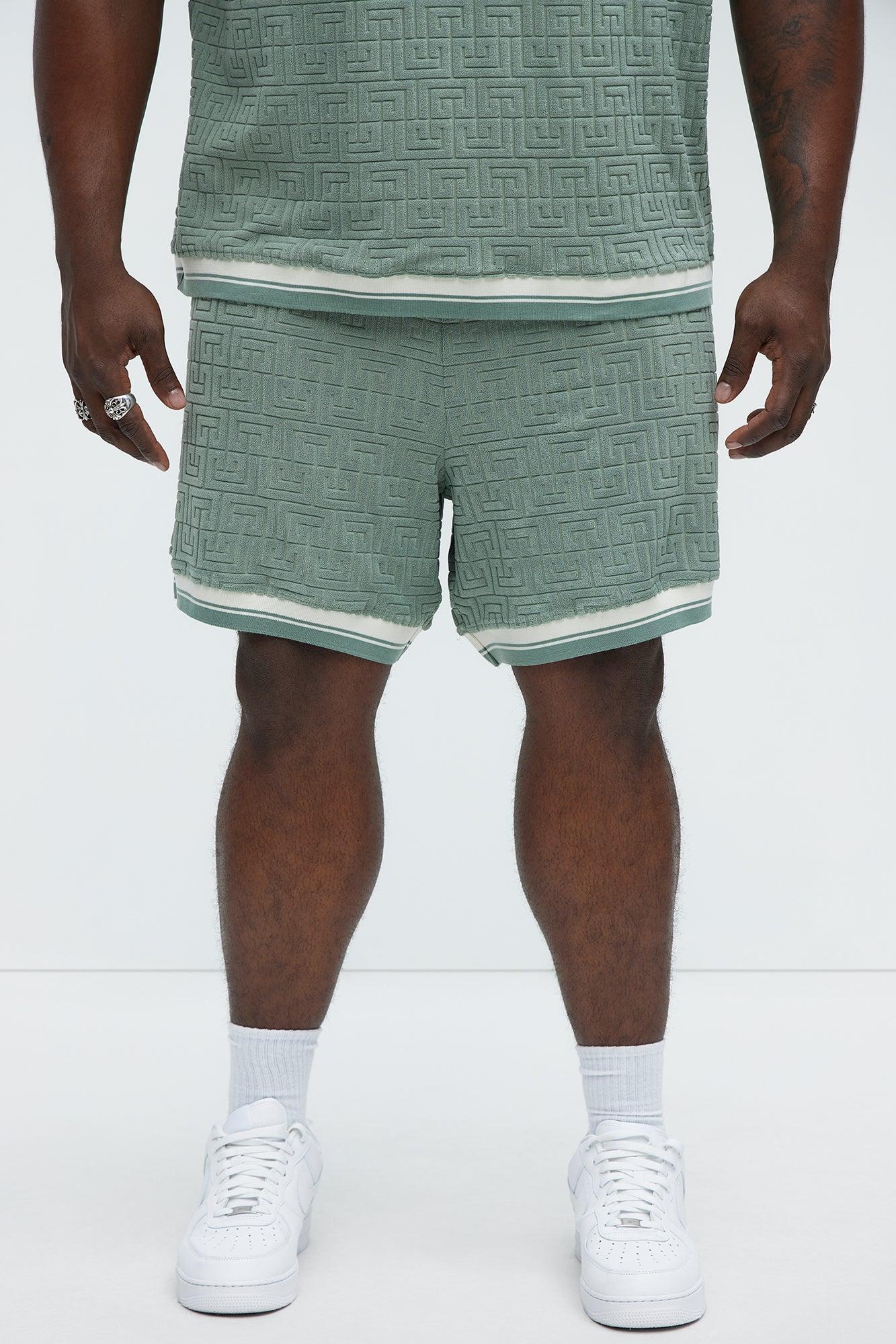Grecian Textured Shorts - Sage Product Image