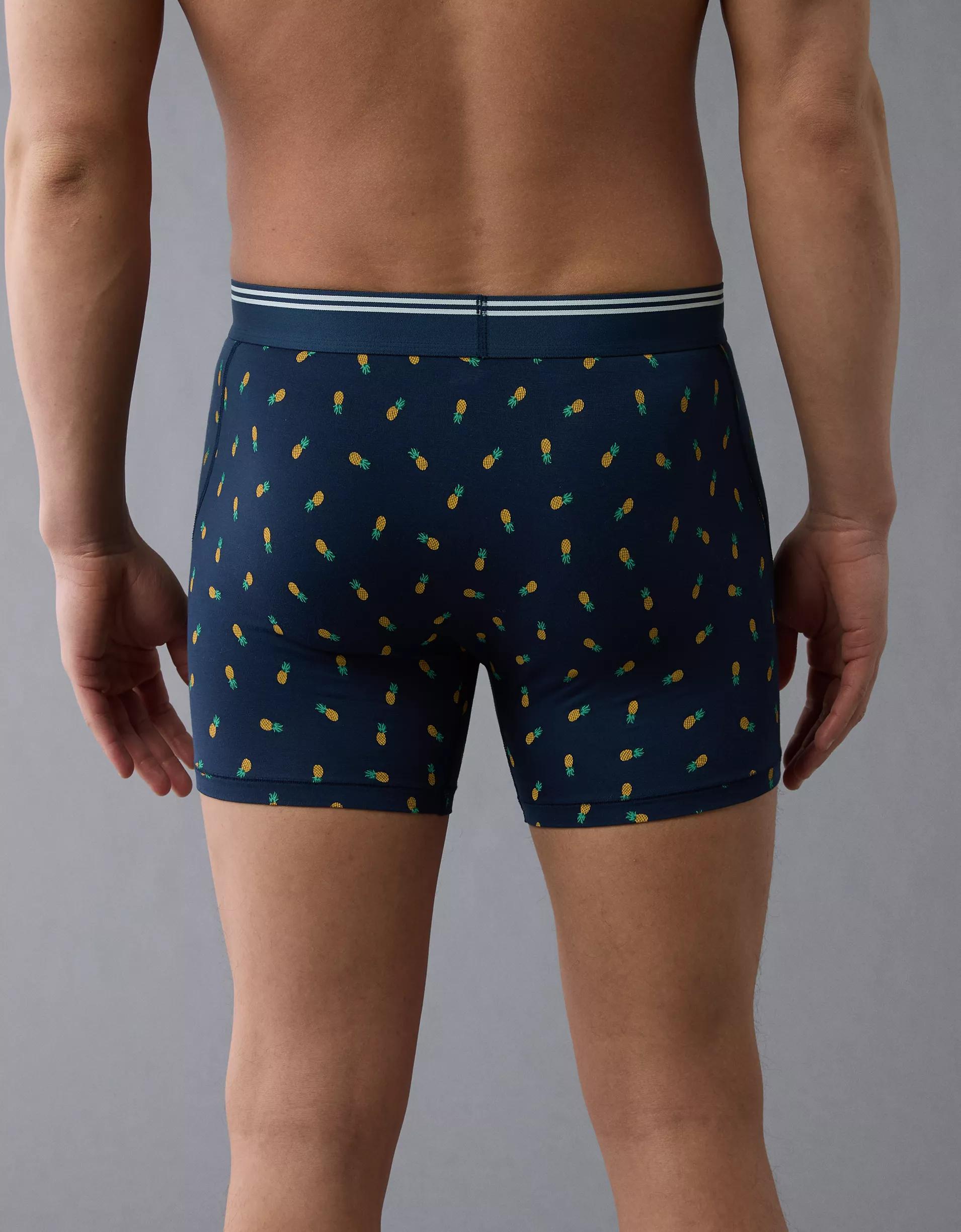 AEO Men's Tiny Pineapples 4.5" Ultra Soft Boxer Brief Product Image