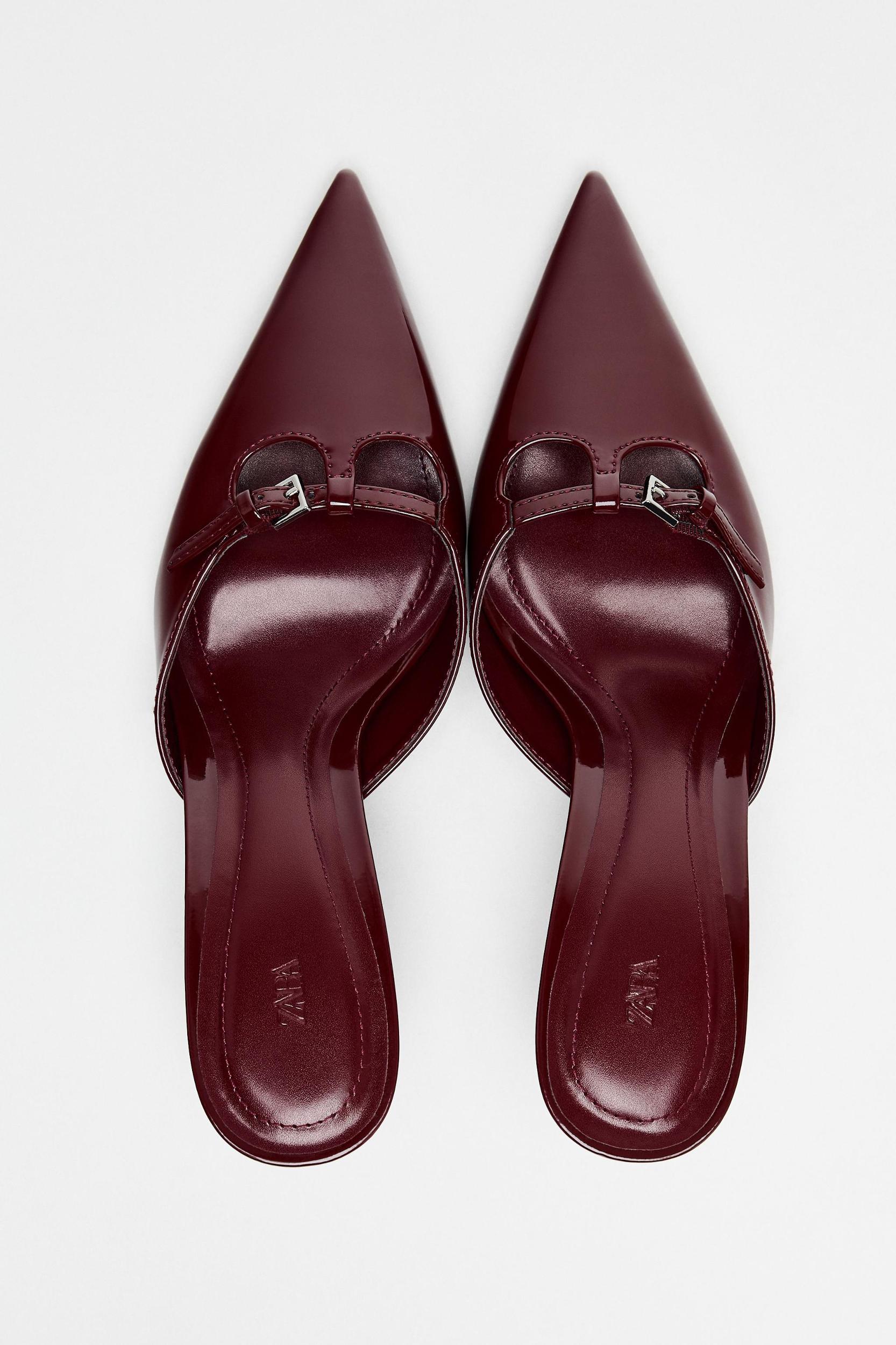 PATENT FINISH BUCKLED MULES Product Image