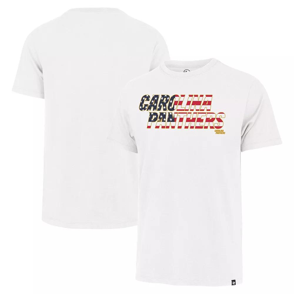 Men's '47 White Carolina Panthers Flag Script Franklin T-Shirt,  Product Image