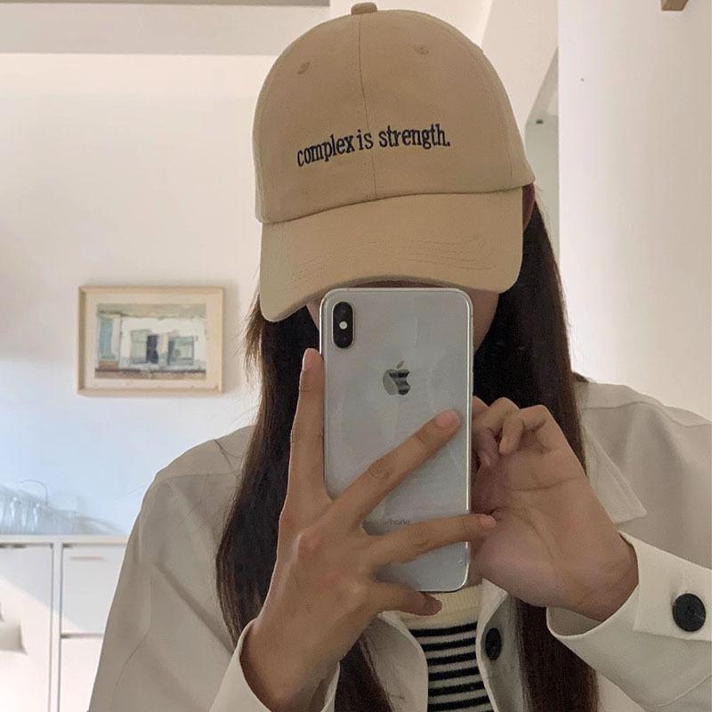 Lettering Embroidered Baseball Cap Product Image