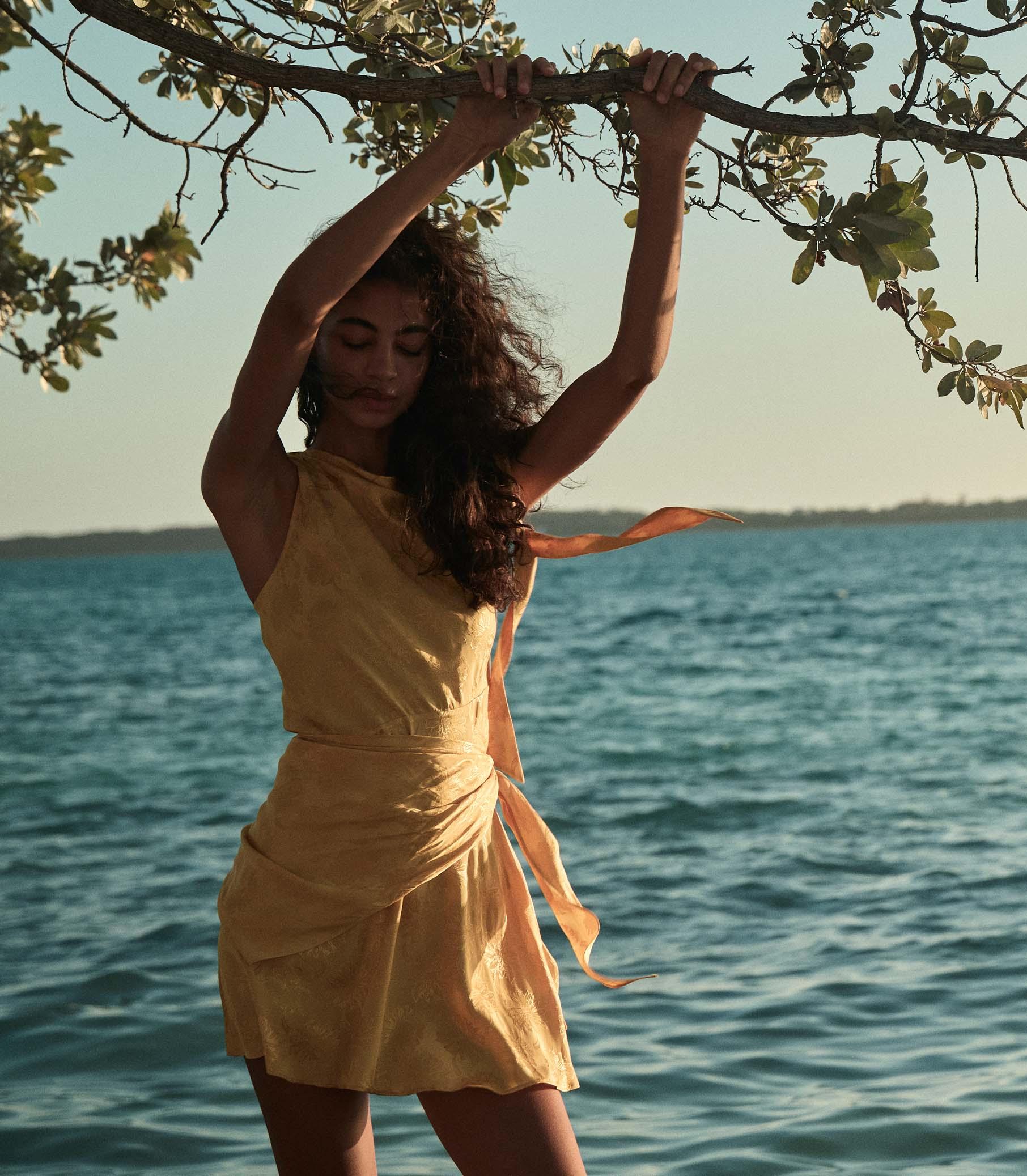 MARCELLA DRESS -- GILDED MARGUERITE JOLIE Product Image