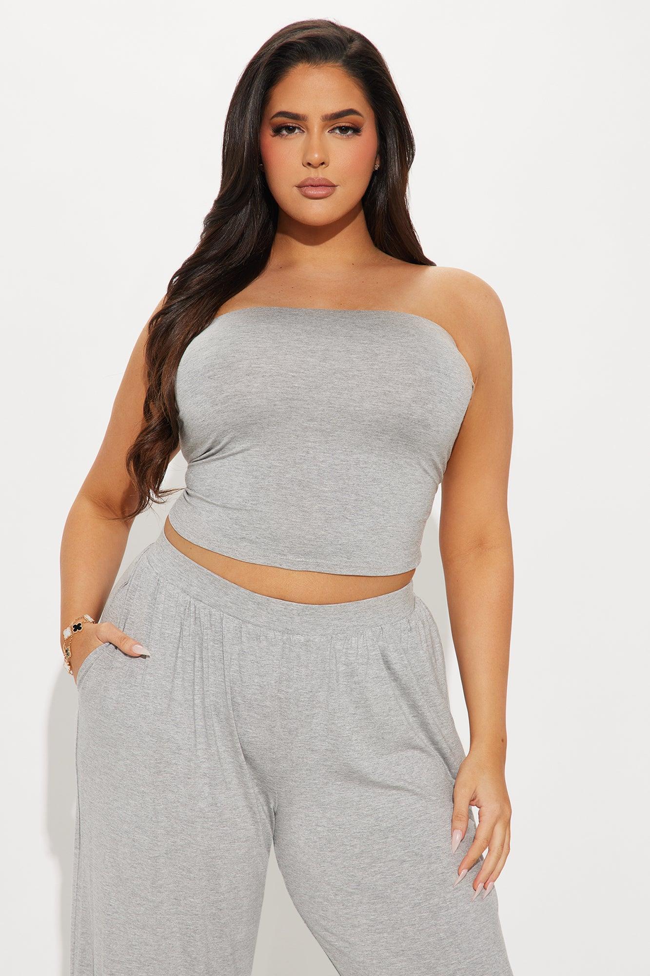 Callie 3 Piece Pant Set - Heather Grey Product Image