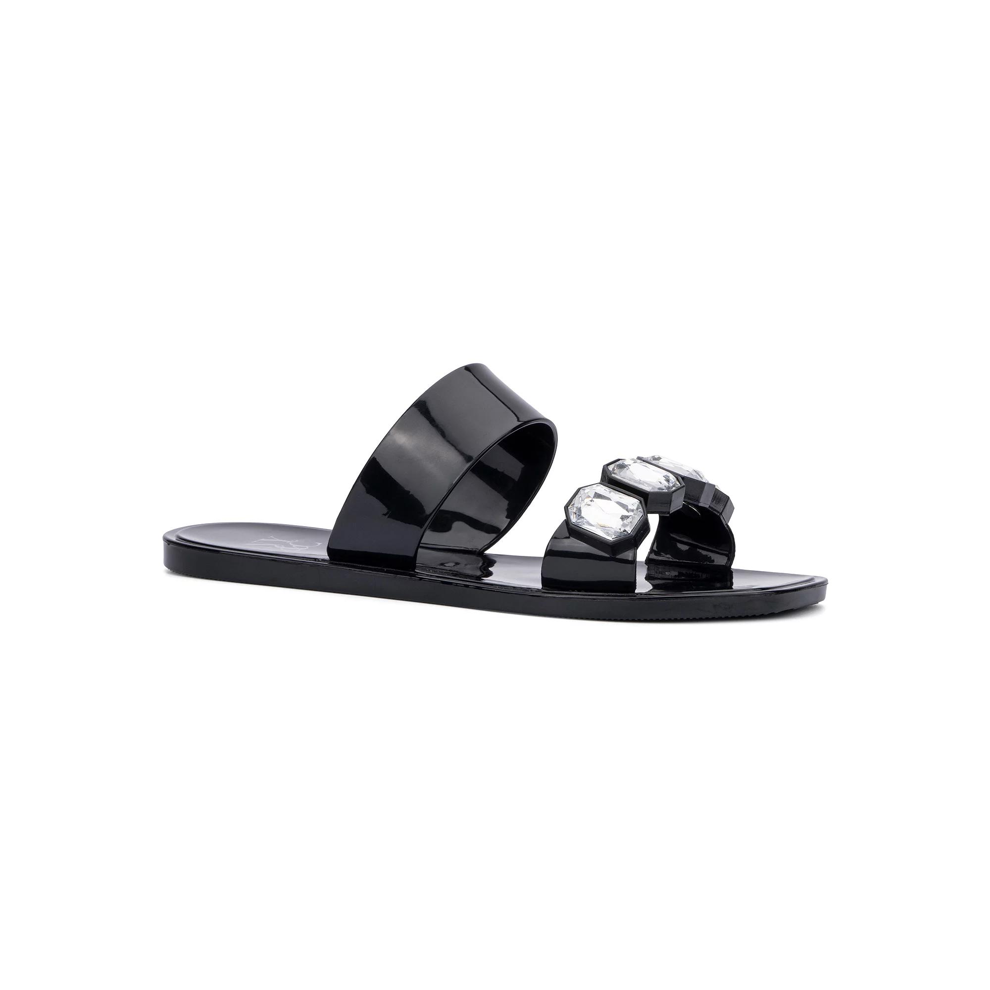 New York & Company Chantelle Women's Gem Jelly Slide Sandals,  Product Image