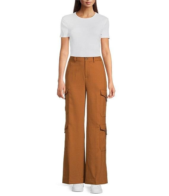 Lauren Ralph Lauren Wool Blend Wide Leg Cargo Pants Product Image