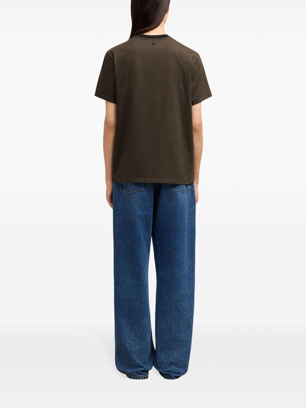 AMI ALEXANDRE MATTIUSSI Ami Paris T-shirt Brown In Dark Coffee Product Image