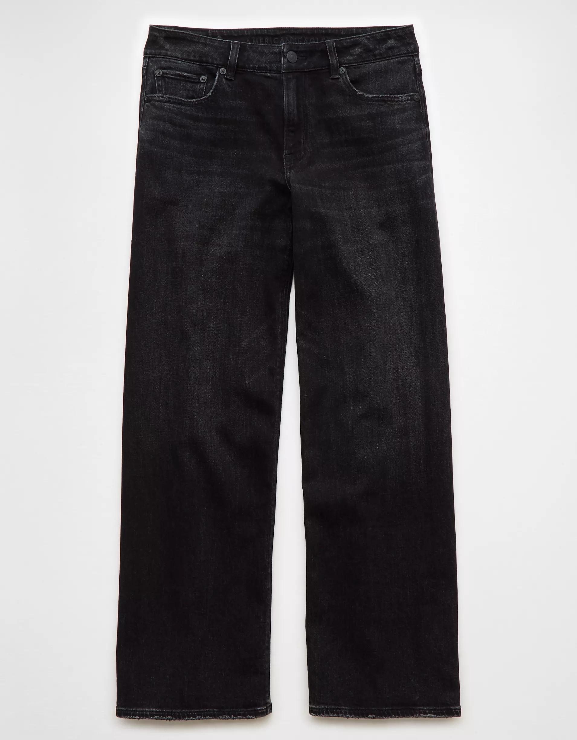 AE Dreamy Drape Stretch Low-Rise Baggy Wide-Leg Jean Product Image