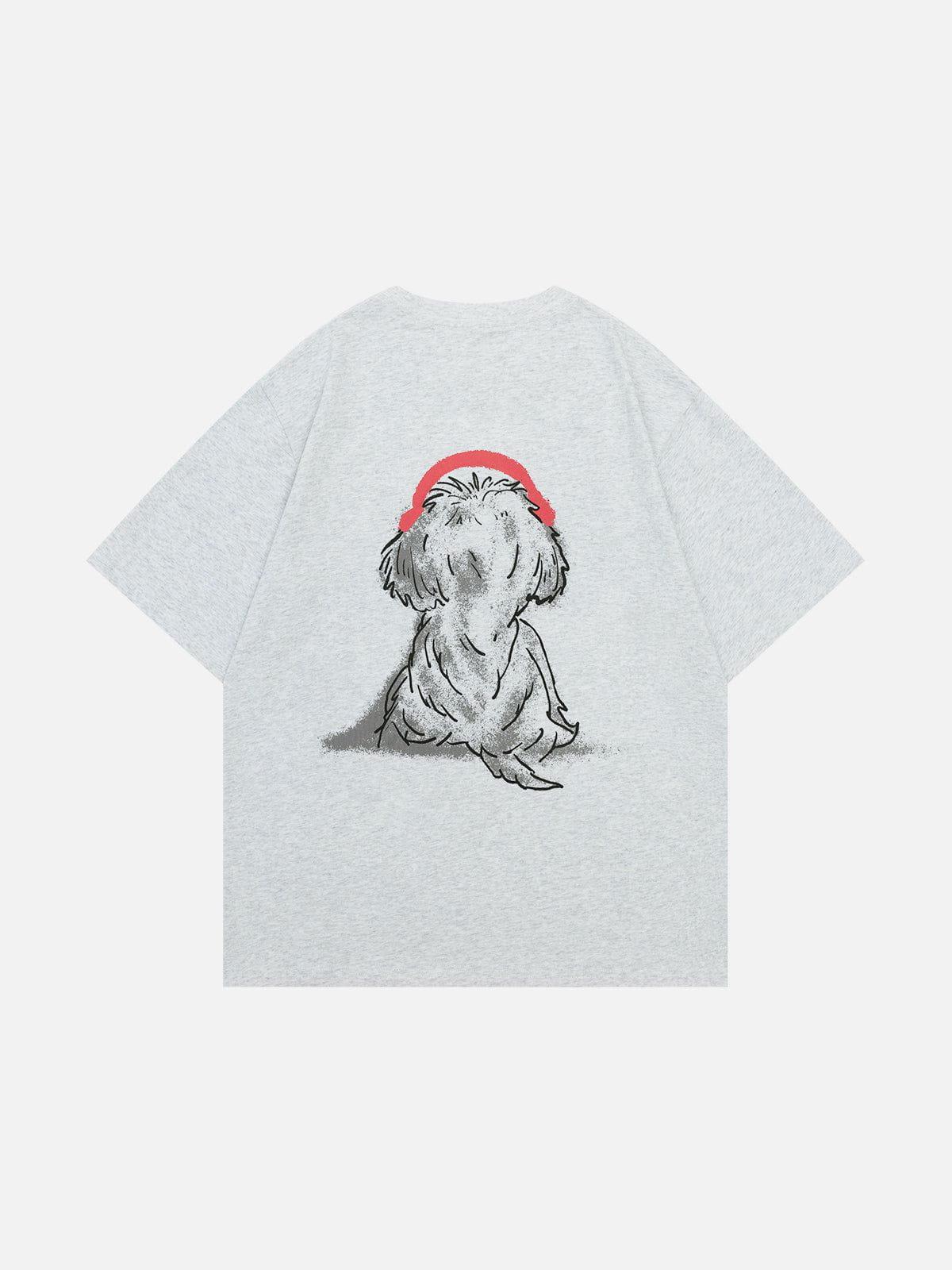 Aelfric Eden Cartoon Headphone Puppy Print Tee Product Image