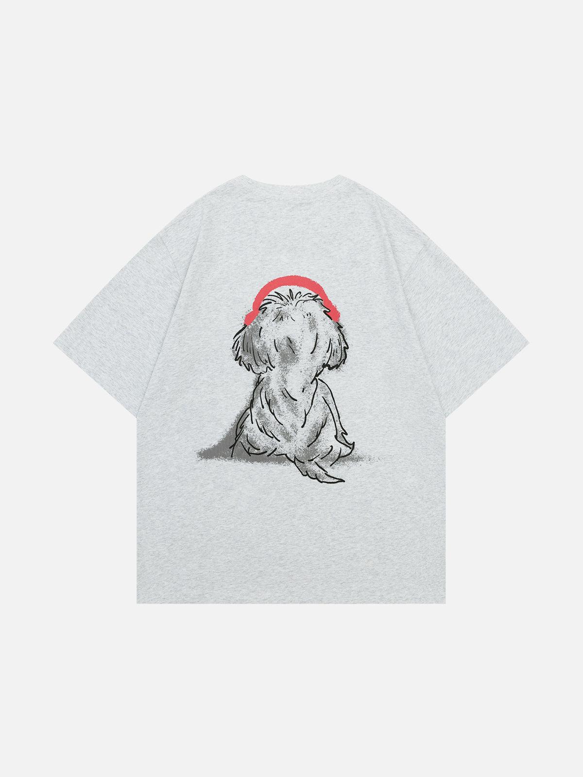 Aelfric Eden Cartoon Headphone Puppy Print Tee Product Image