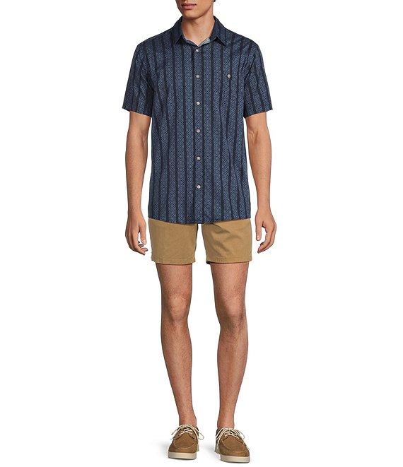 Rowm Short Sleeve Large Stripe Print Shirt Product Image