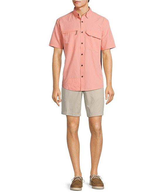 Roundtree & Yorke Performance Charter Vented Short Sleeve Solid Sport Shirt Product Image