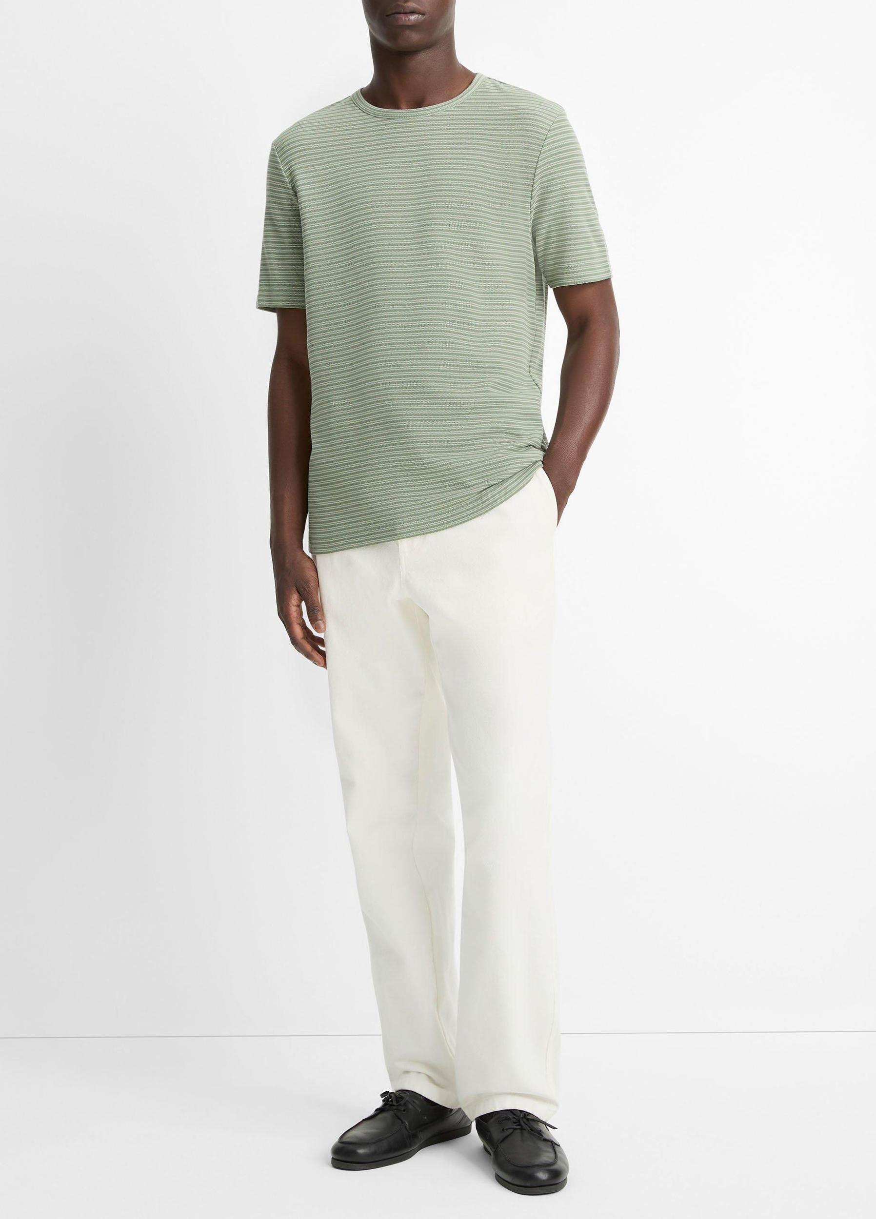 Striped Pima Cotton Piqué T-Shirt Product Image