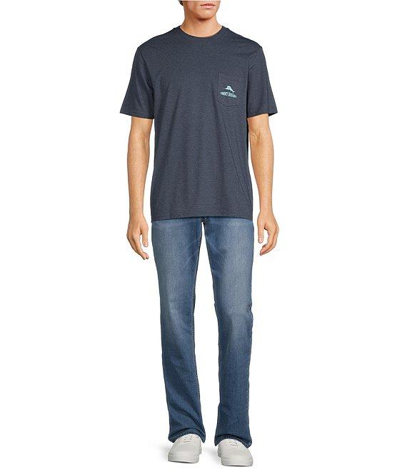 Tommy Bahama Rumming Back Wine Retriever Short Sleeve Pocketed Graphic T-Shirt Product Image