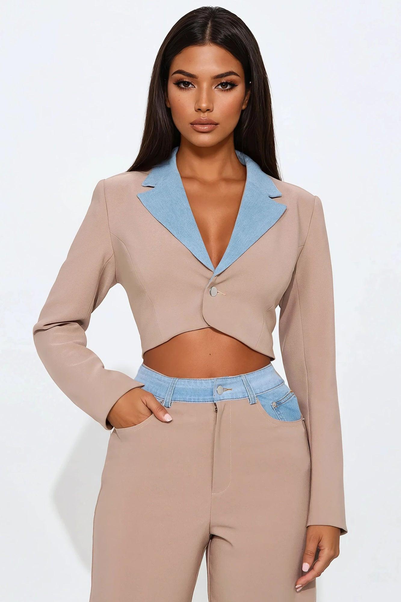 Best Dressed Jumpsuit - Taupe Product Image