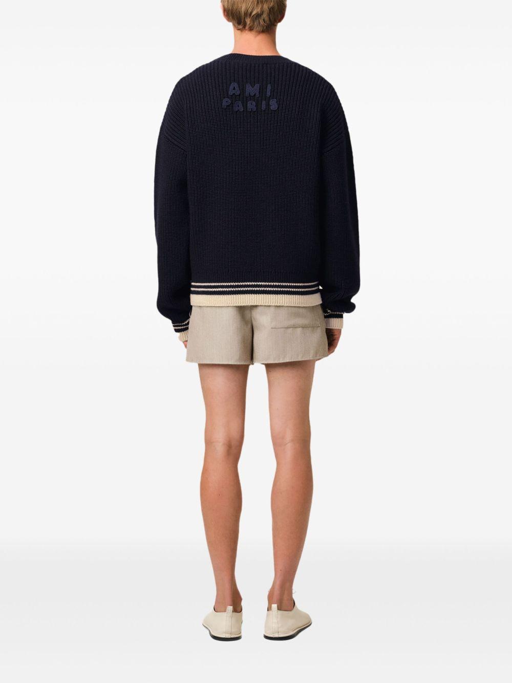 ribbed V-neck sweater Product Image