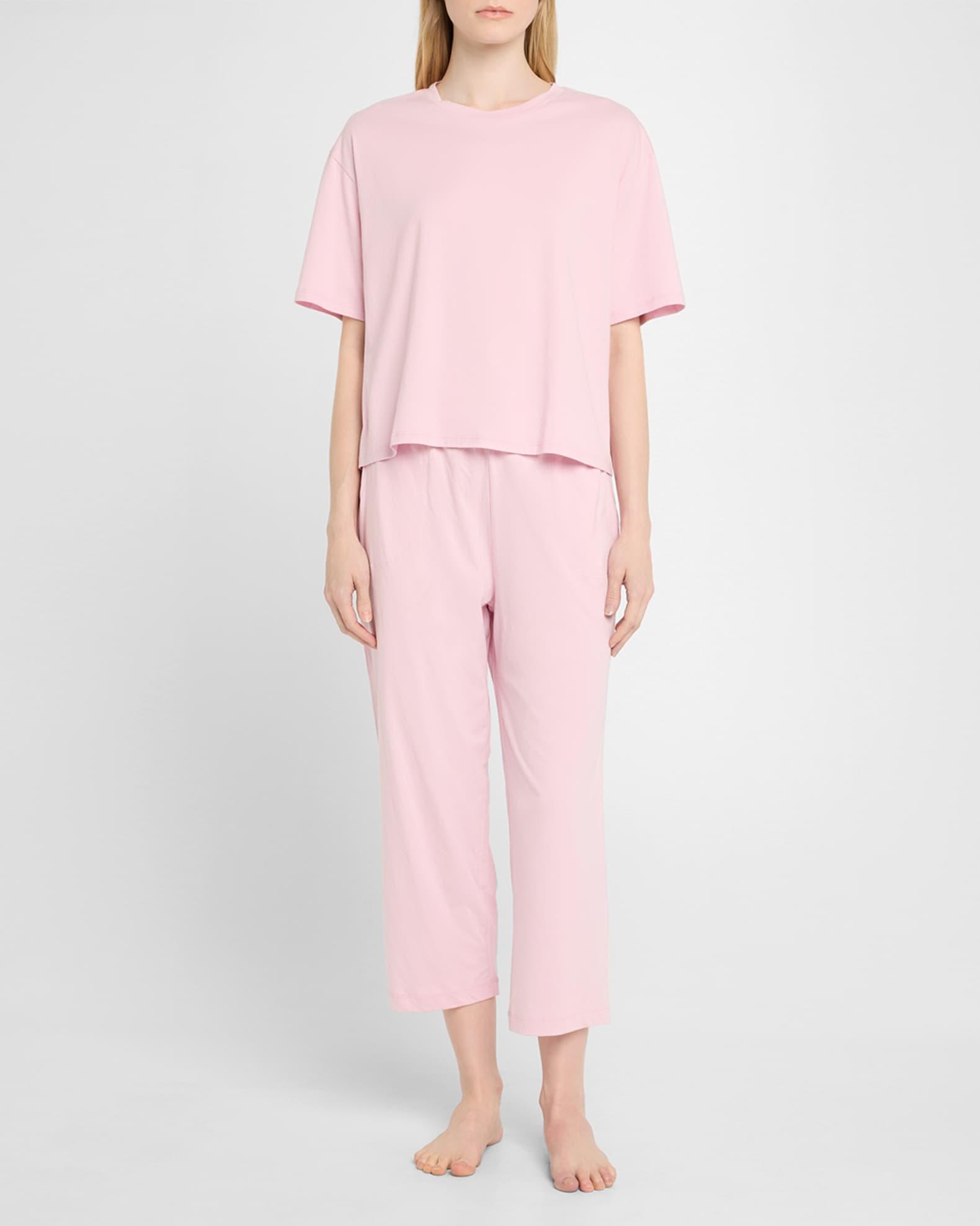 Cali and Carlyn Cropped Pima Cotton Pajama Set Product Image