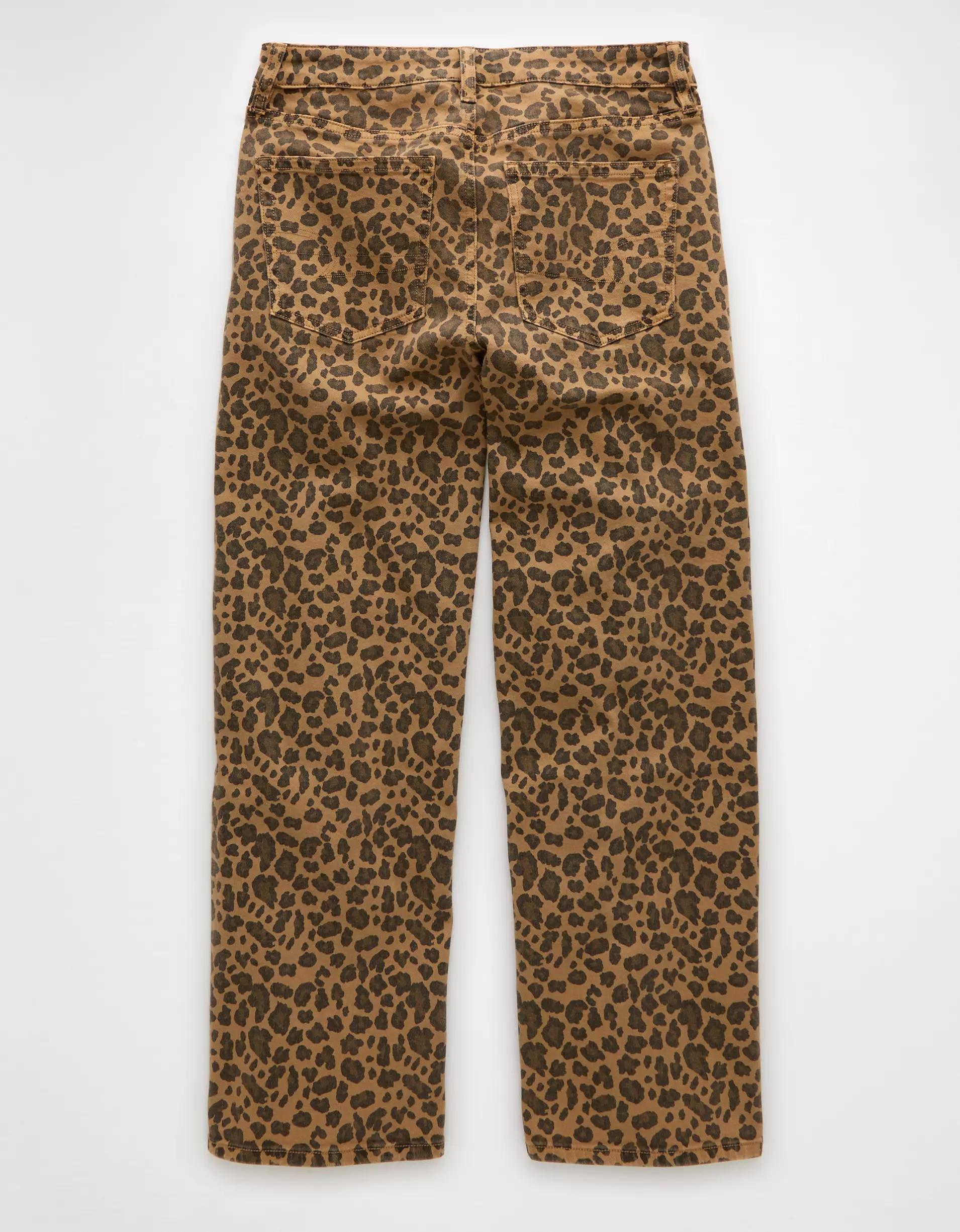 AE Stretch Leopard High-Waisted Stovepipe Ankle Pant Product Image