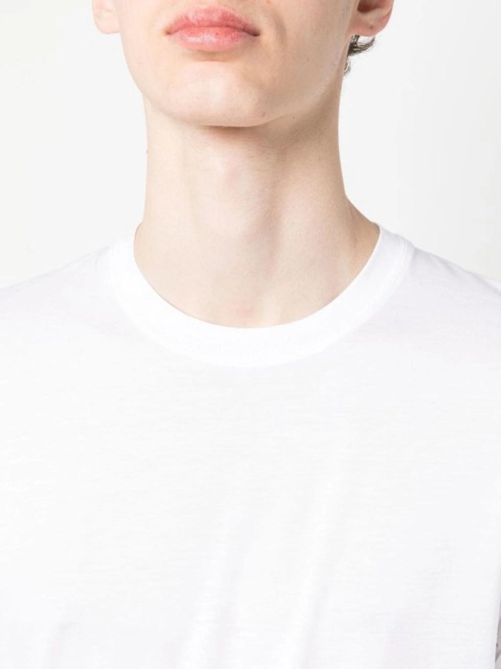 TOM FORD Placed Rib Slim-fit Lyocell And Cotton-blend T-shirt In Neutrals Product Image