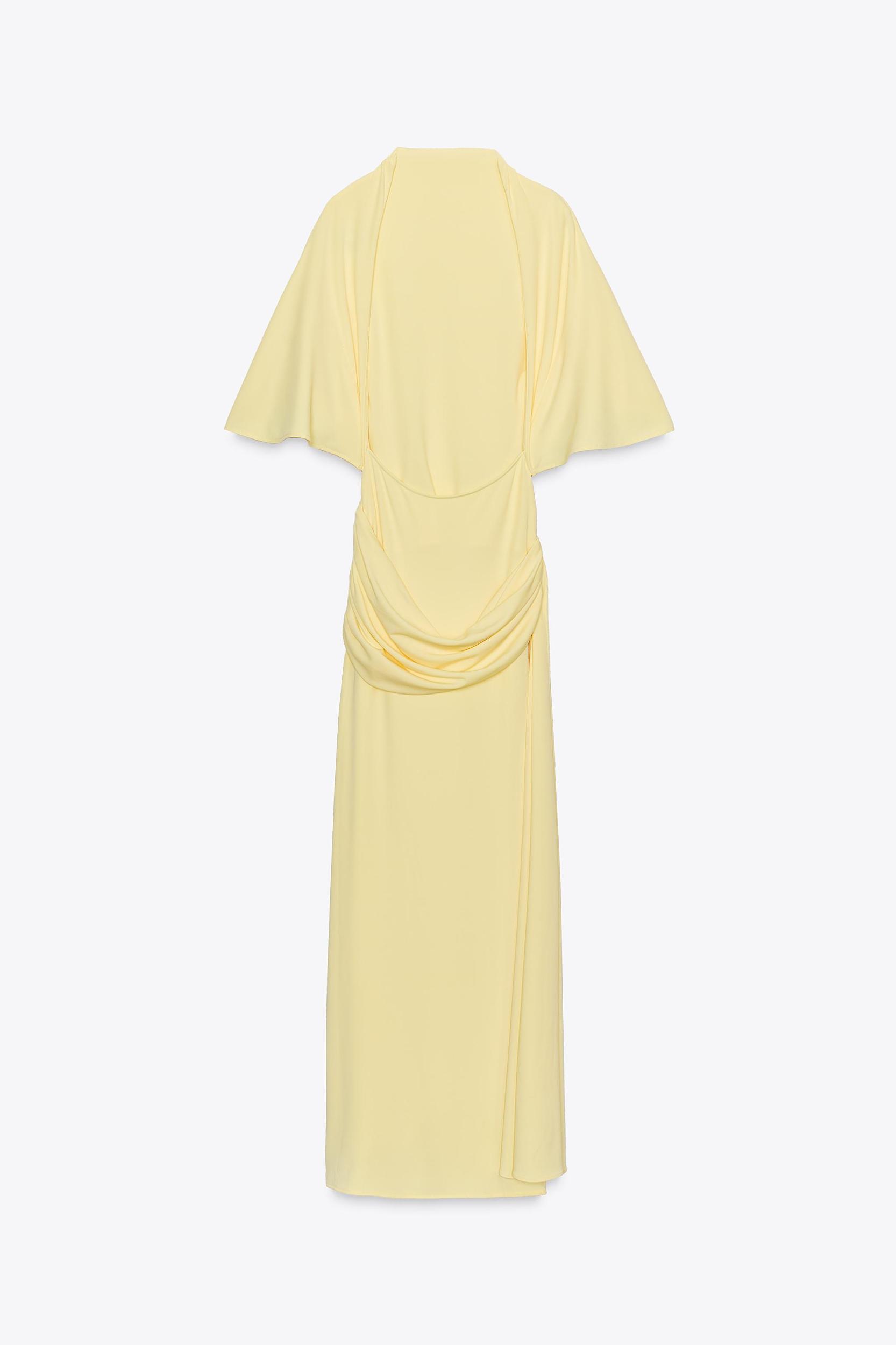 OPEN BACK CAPE MAXI DRESS Product Image