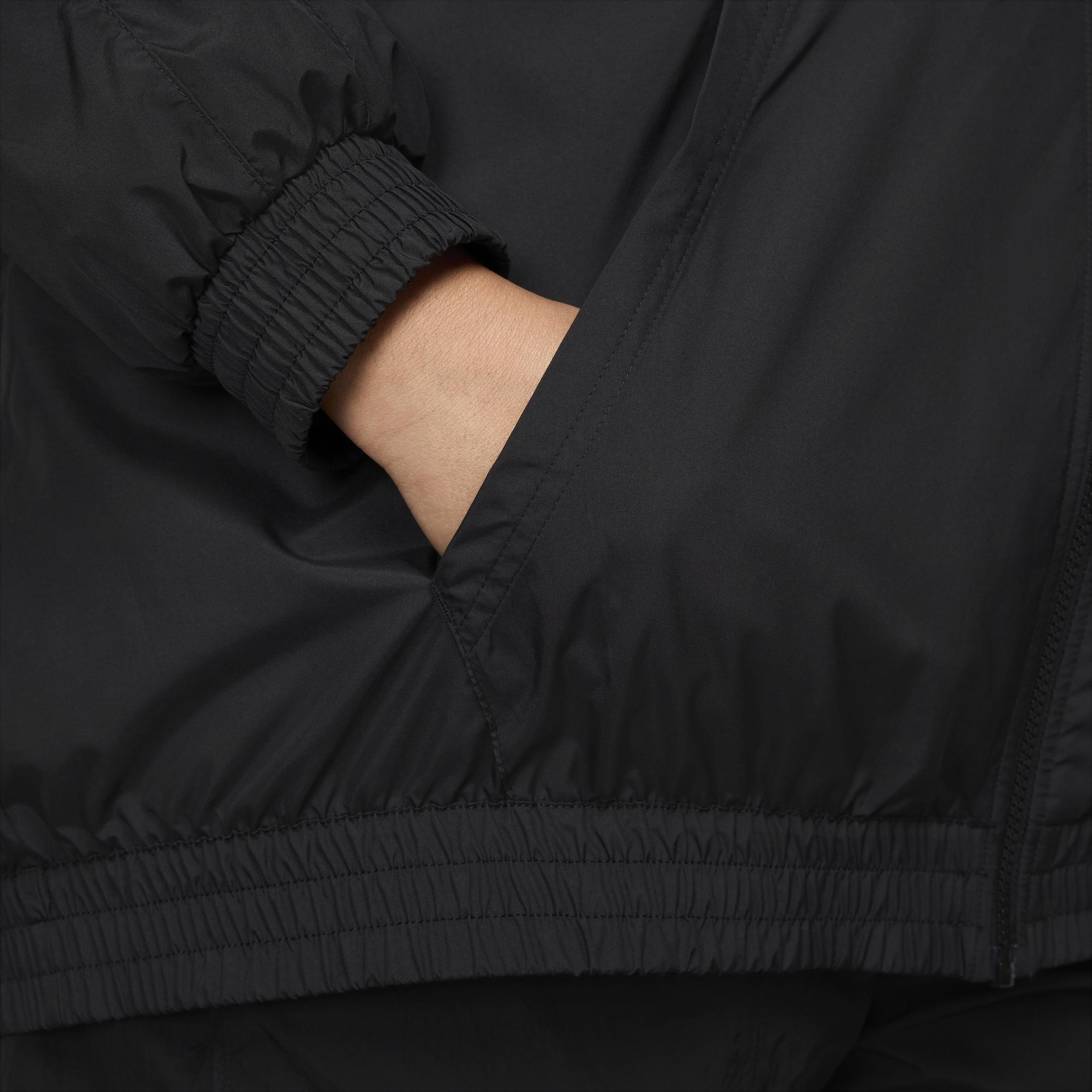 Womens Nike Sportswear Classic Wovens Loose UV Hooded Jacket (Plus Size) | FV6300-010 Product Image