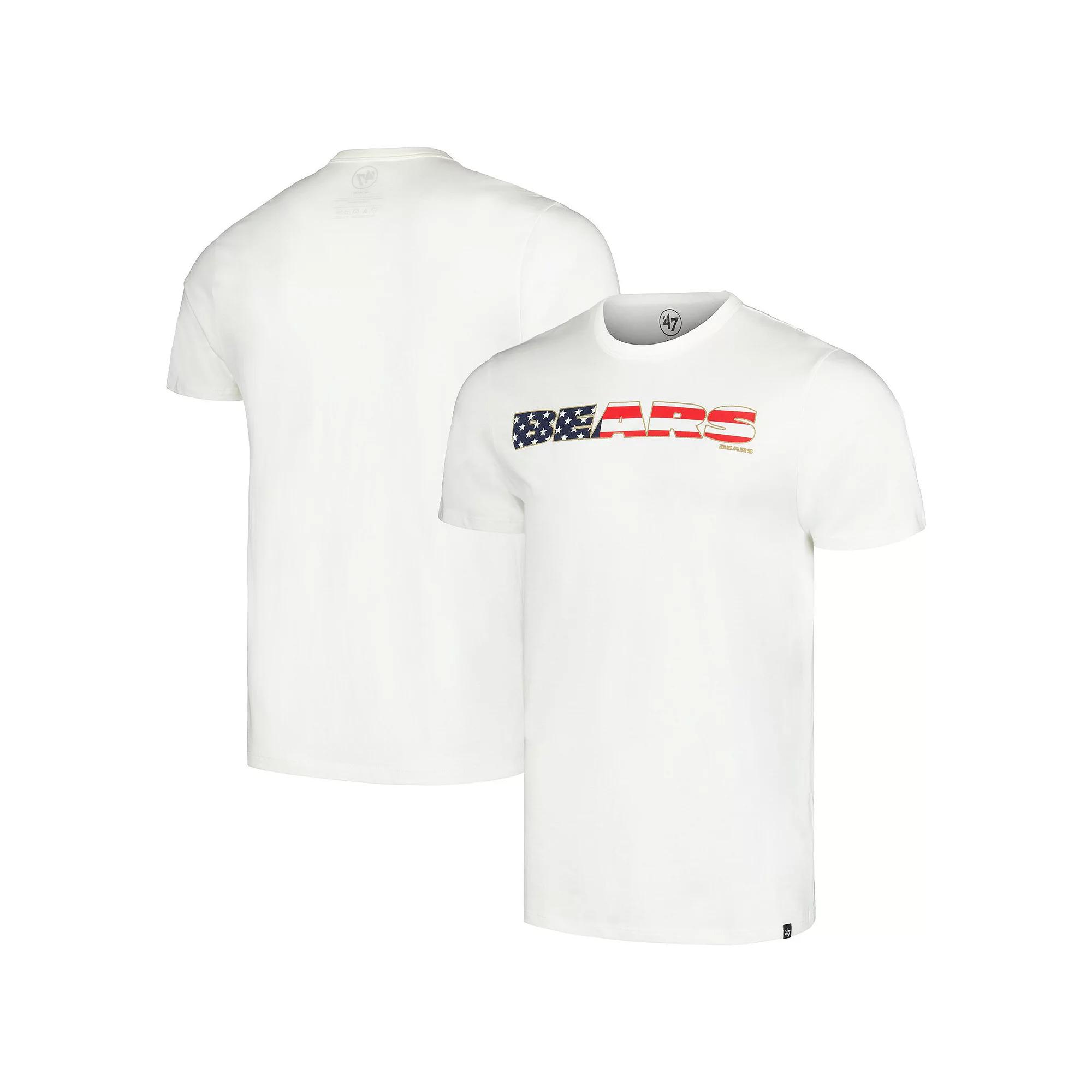 Men's '47 White Chicago Bears Flag Script Franklin T-Shirt,  Product Image