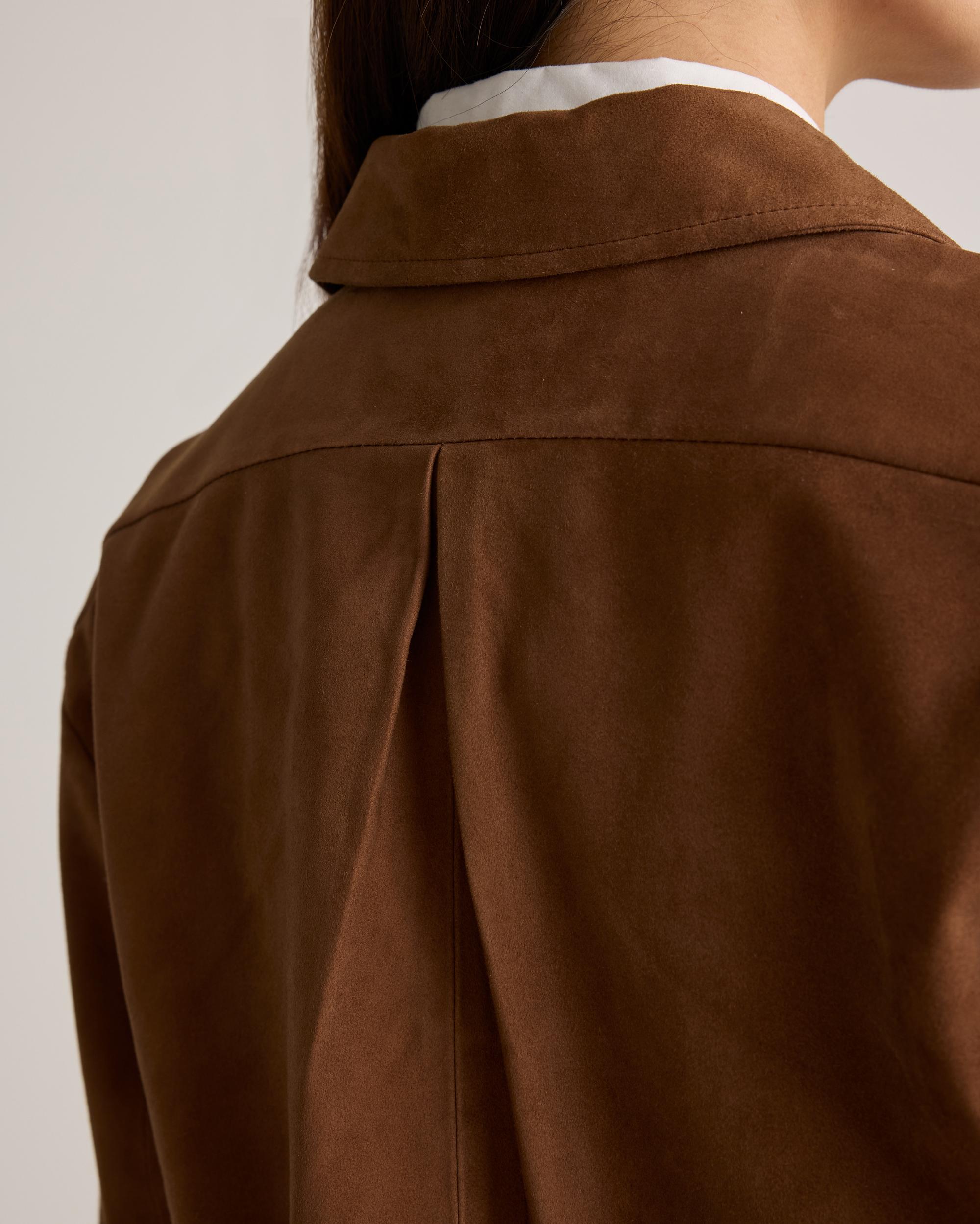 Quince | Women's 100% Suede Overshirt Leather Product Image