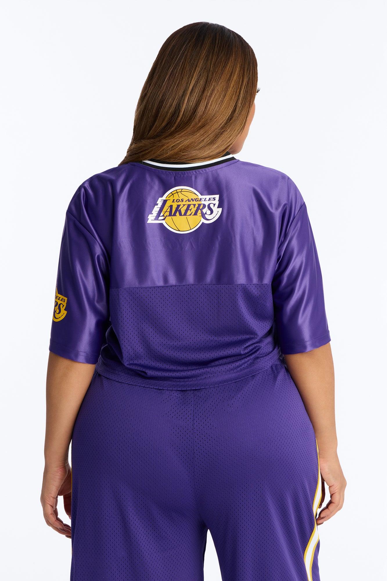 NBA LA Lakers Cropped Tee - Purple Female Product Image