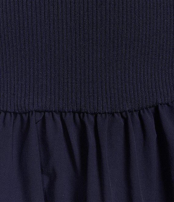 Every Mixed Media Round Neck Sleeveless Midi A-Line Dress Product Image