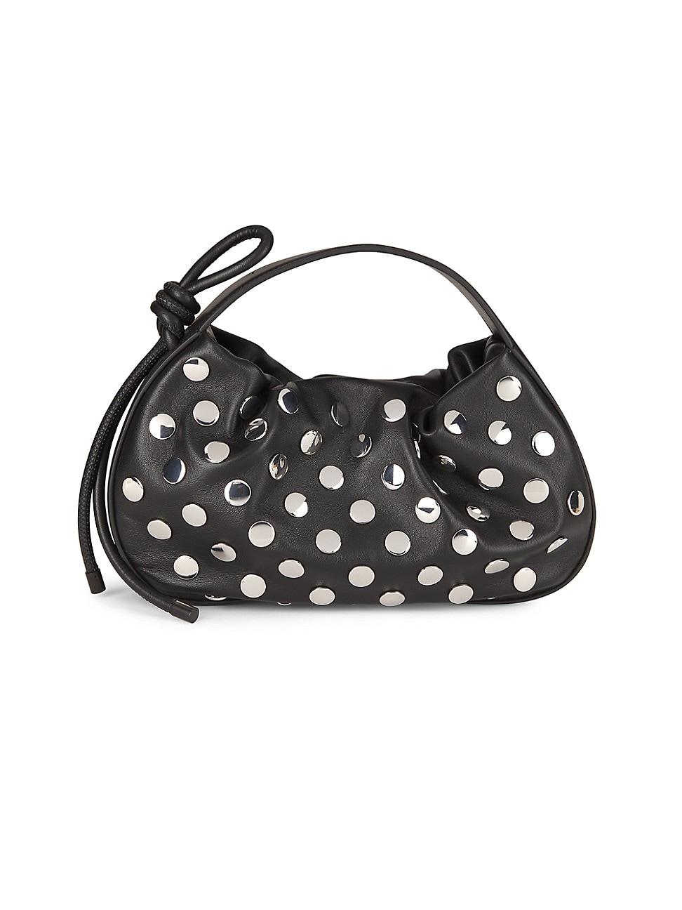 Womens Mini Origami Studded Leather Top Handle Bag Product Image