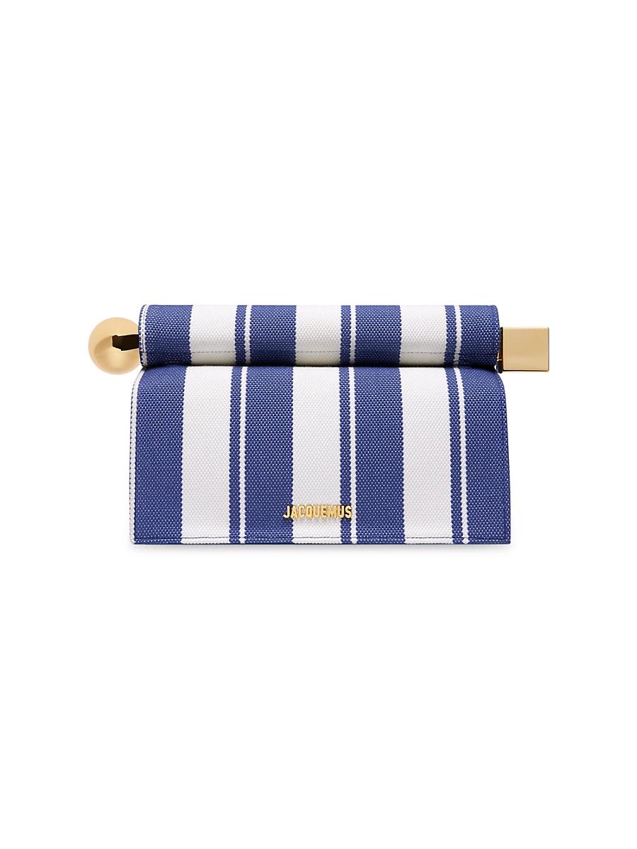 Womens La Pochette Rond Carre Striped Clutch Product Image