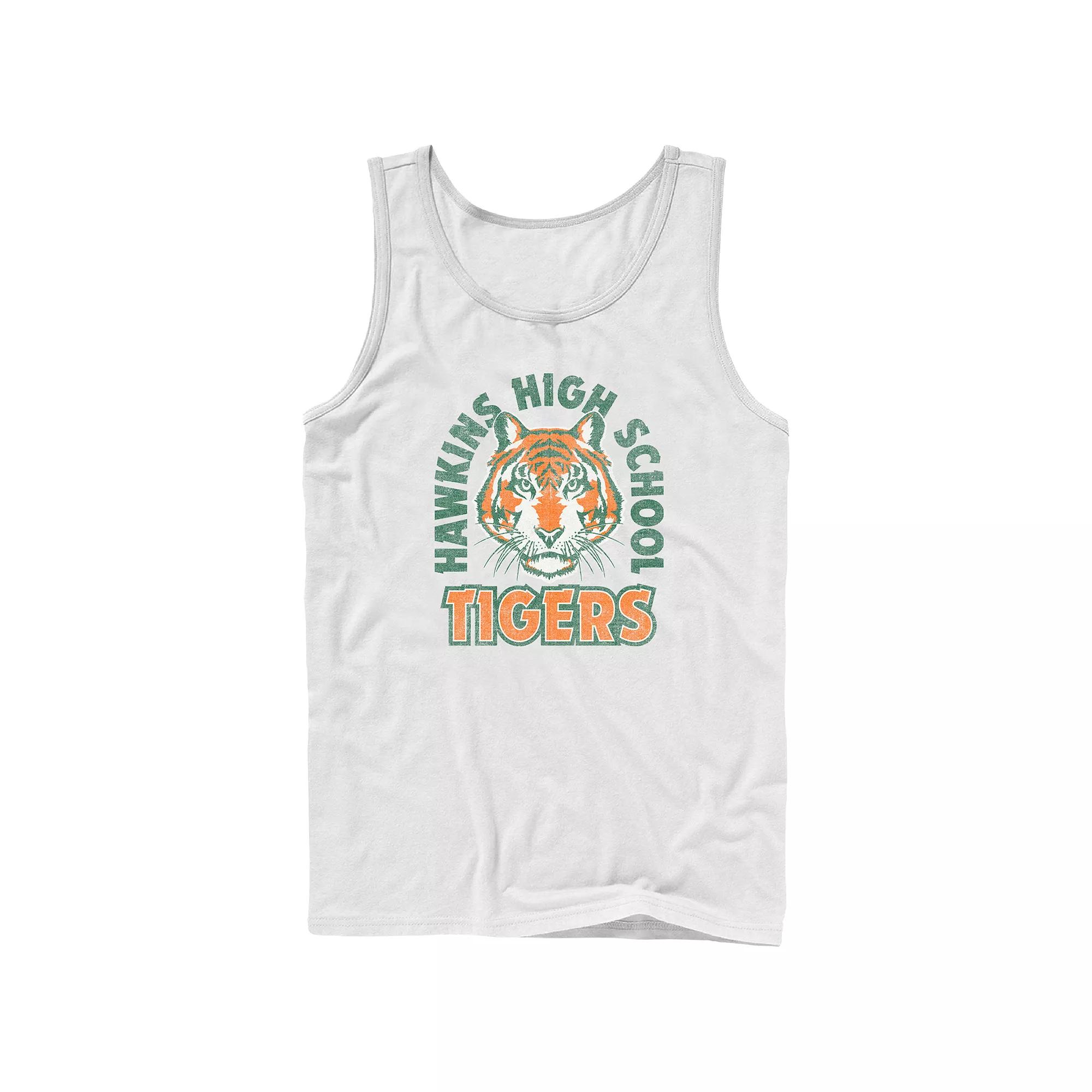 Men's Netflix Stranger Things Hawkins High School Tiger Graphic Tank Top,  Product Image