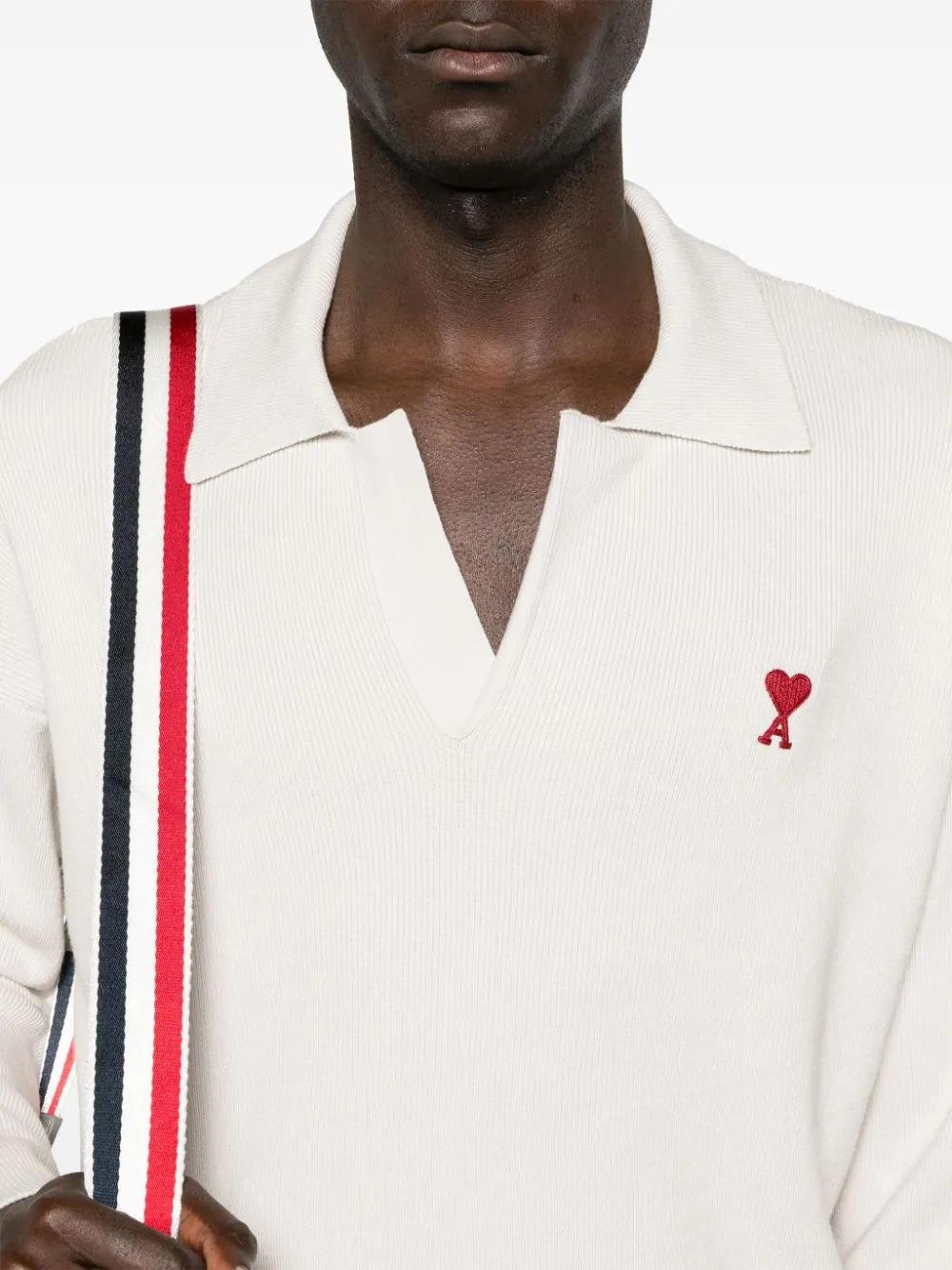 spread-collar ribbed jumper Product Image