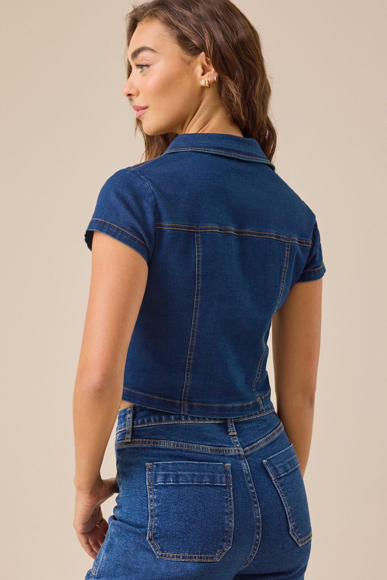 Sadie Denim Top Product Image