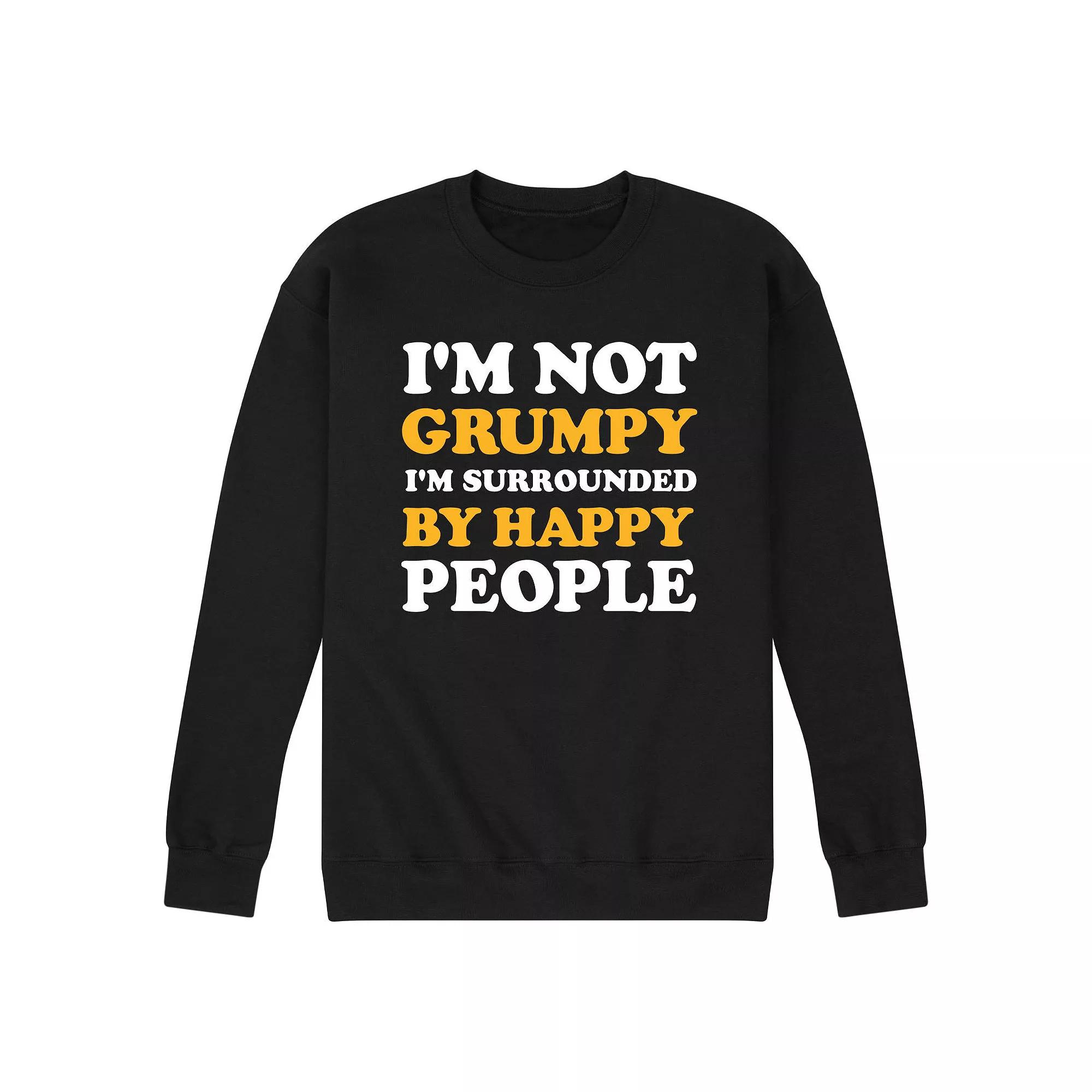 Men's Not Grumpy Happy Sweatshirt,  Product Image