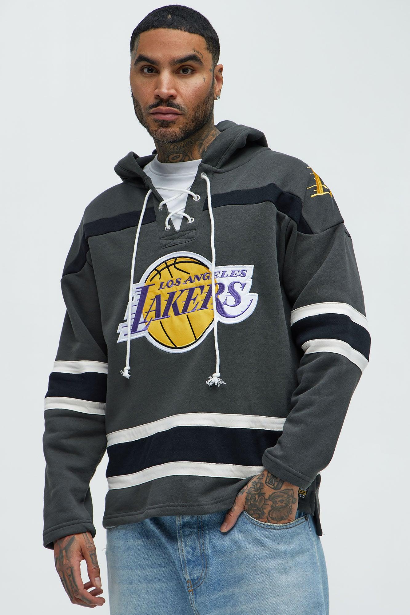 Lakers Body Check Hoodie - Grey Male Product Image
