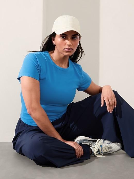 Signature Rib Crop Tee Product Image