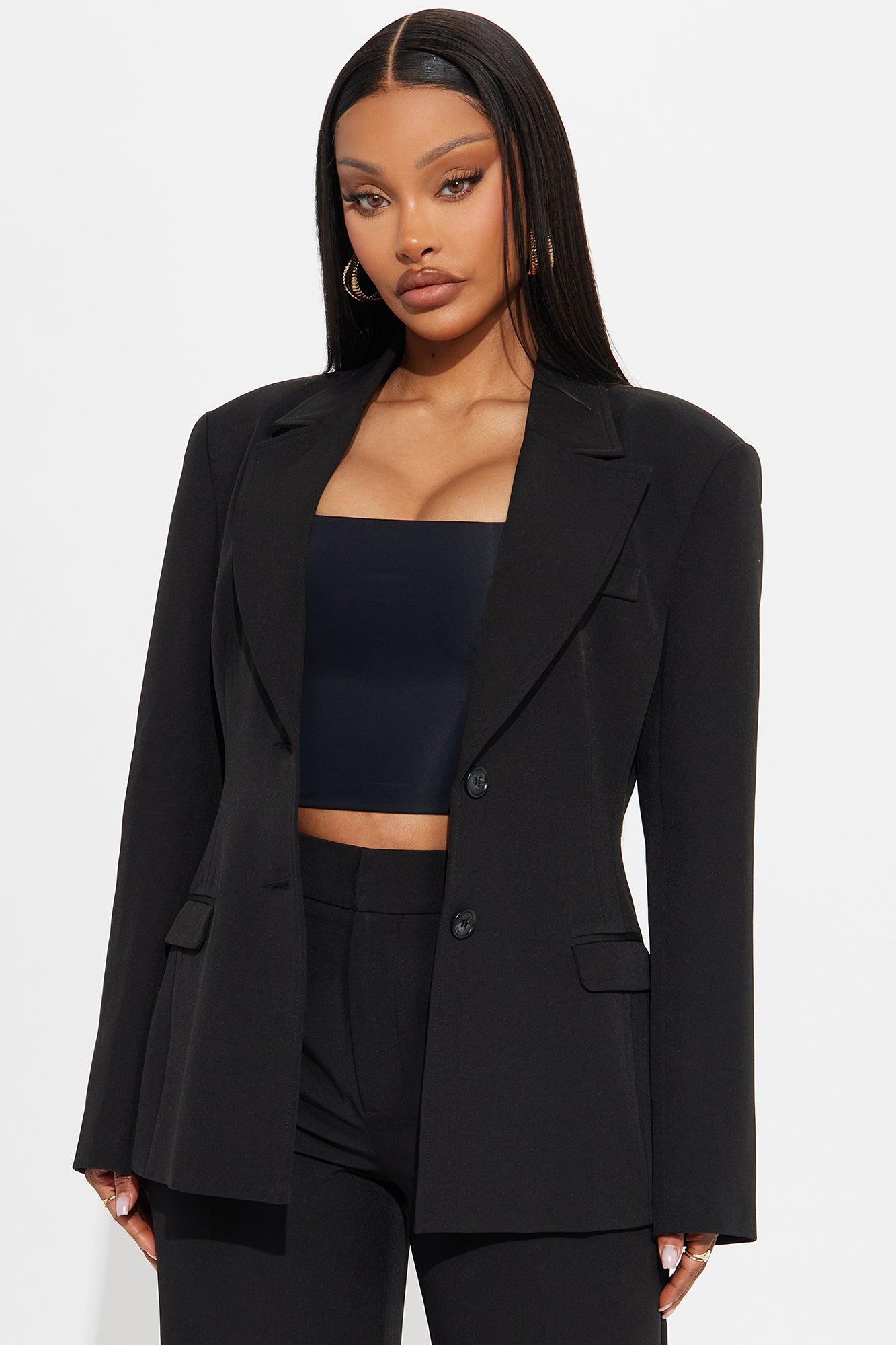 Kendall Hourglass Fitted Blazer - Black Female Product Image