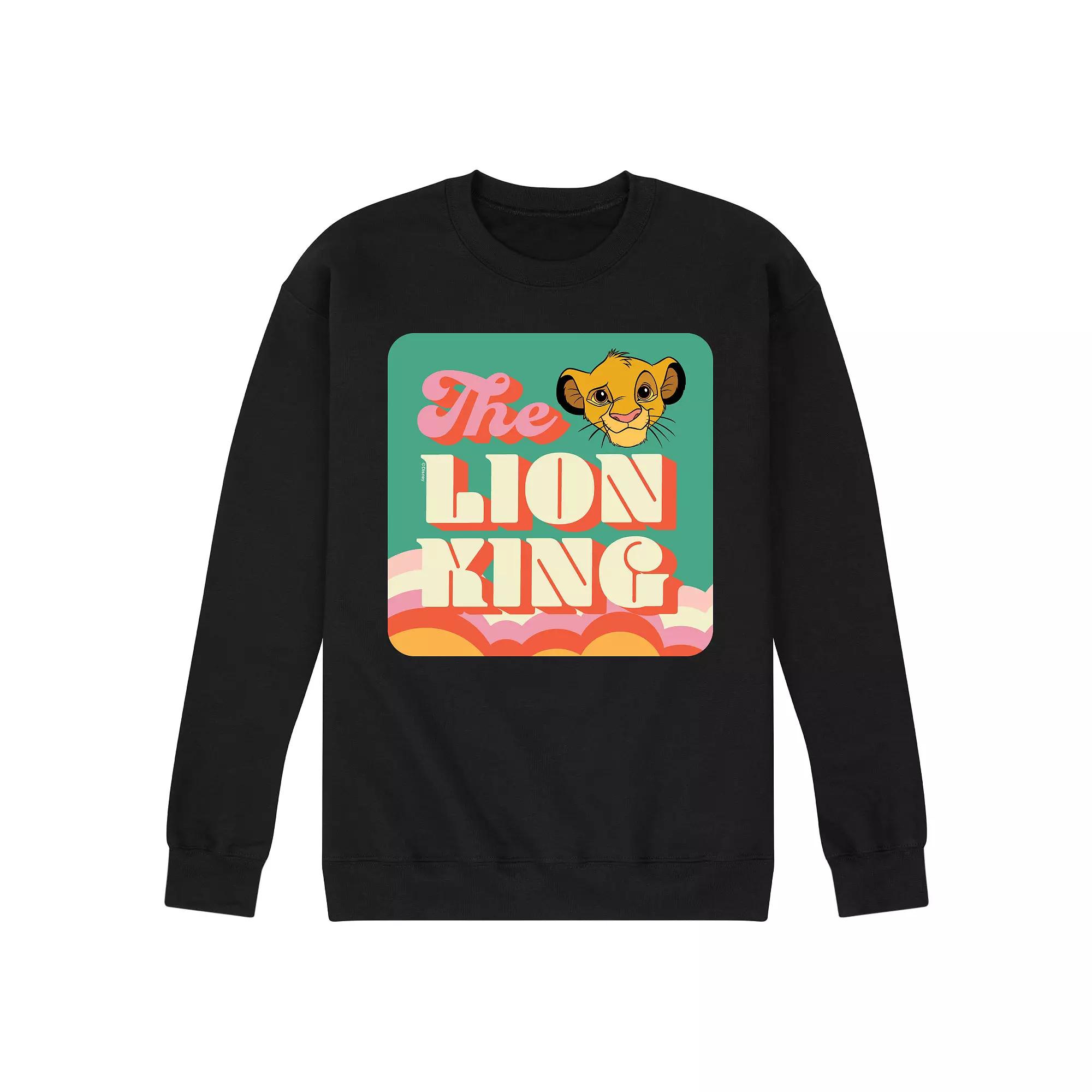 Disney's The Lion King Simba Men's Retro Fleece Sweatshirt,  Product Image