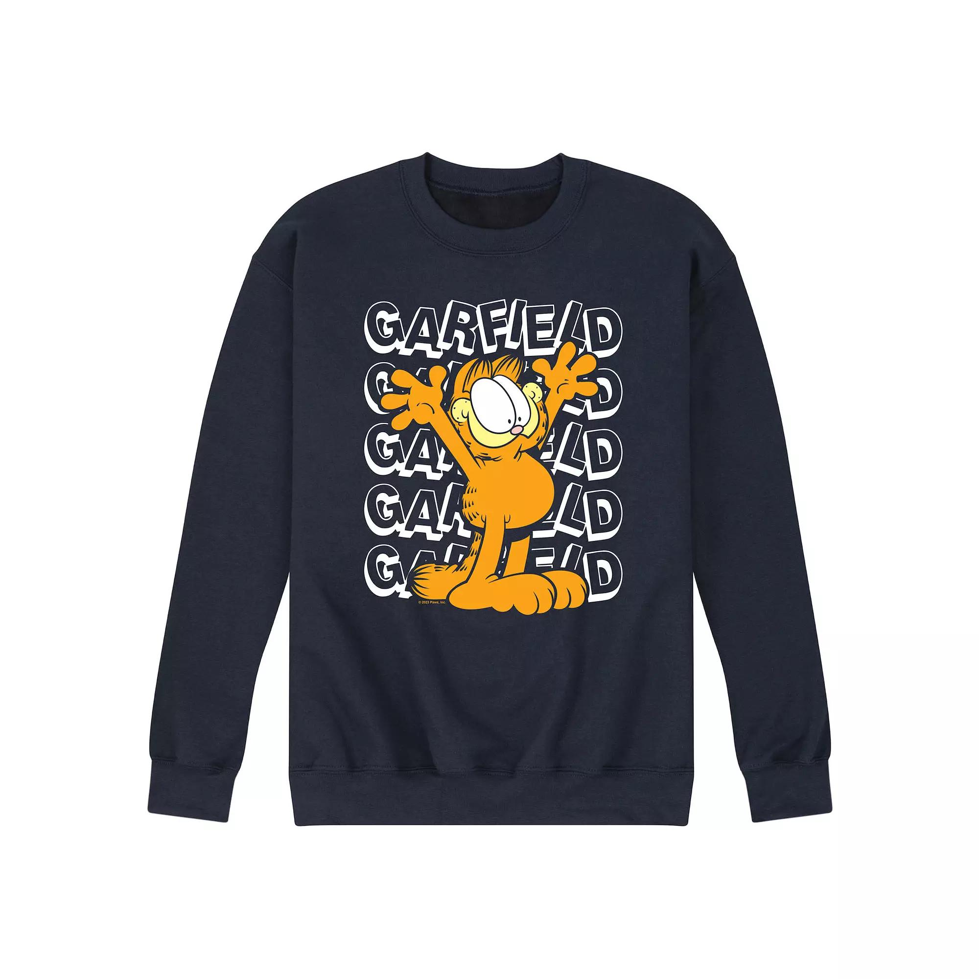 Men's Garfield Repeated Fleece Sweatshirt,  Product Image