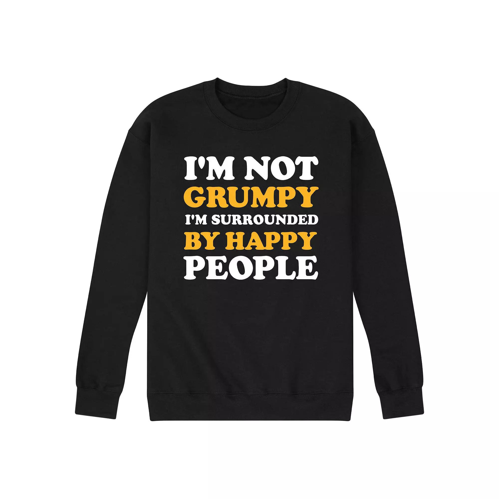 Men's Not Grumpy Happy Sweatshirt,  Product Image