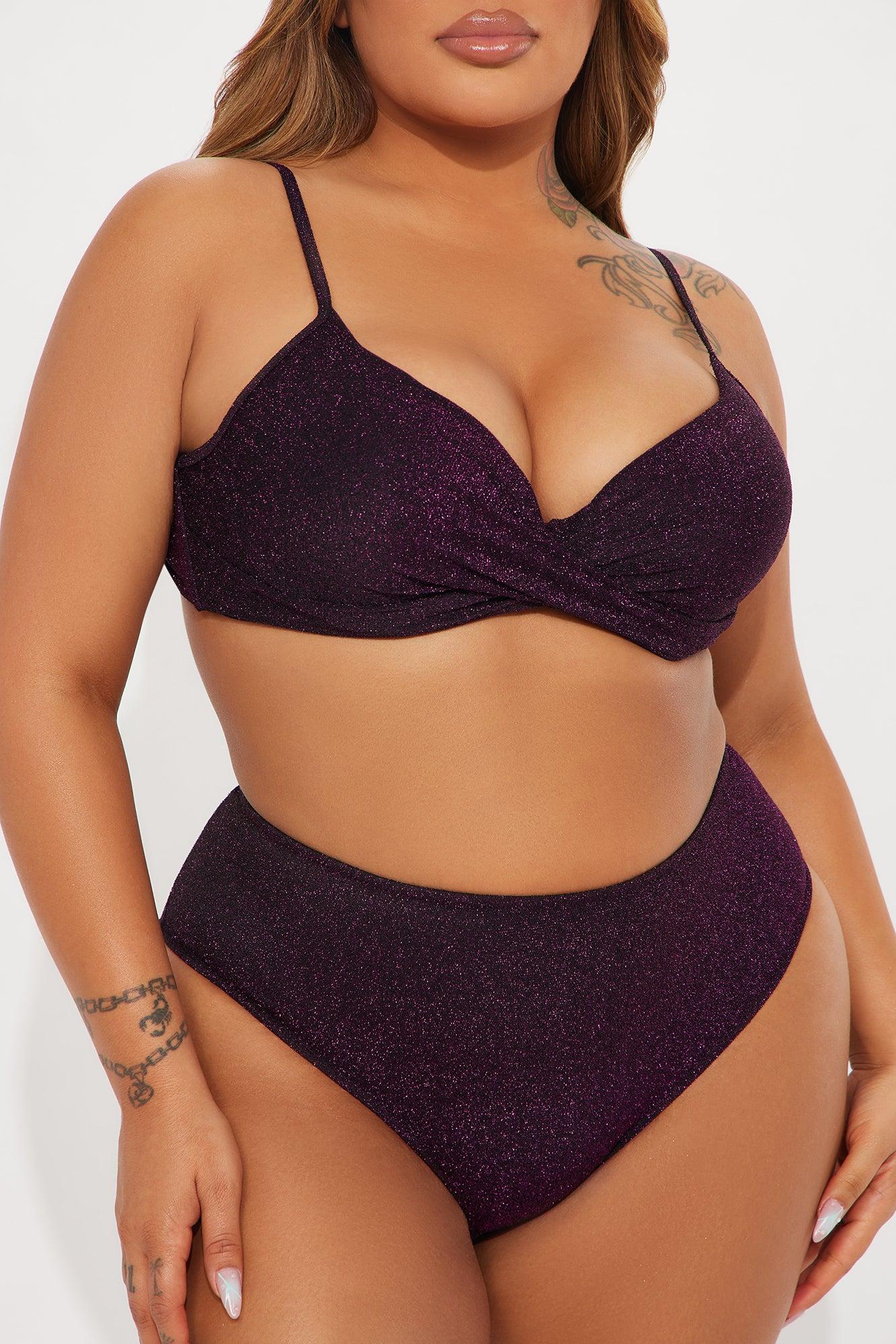 Ariella Shimmer 2 Piece Bikini - Purple Product Image