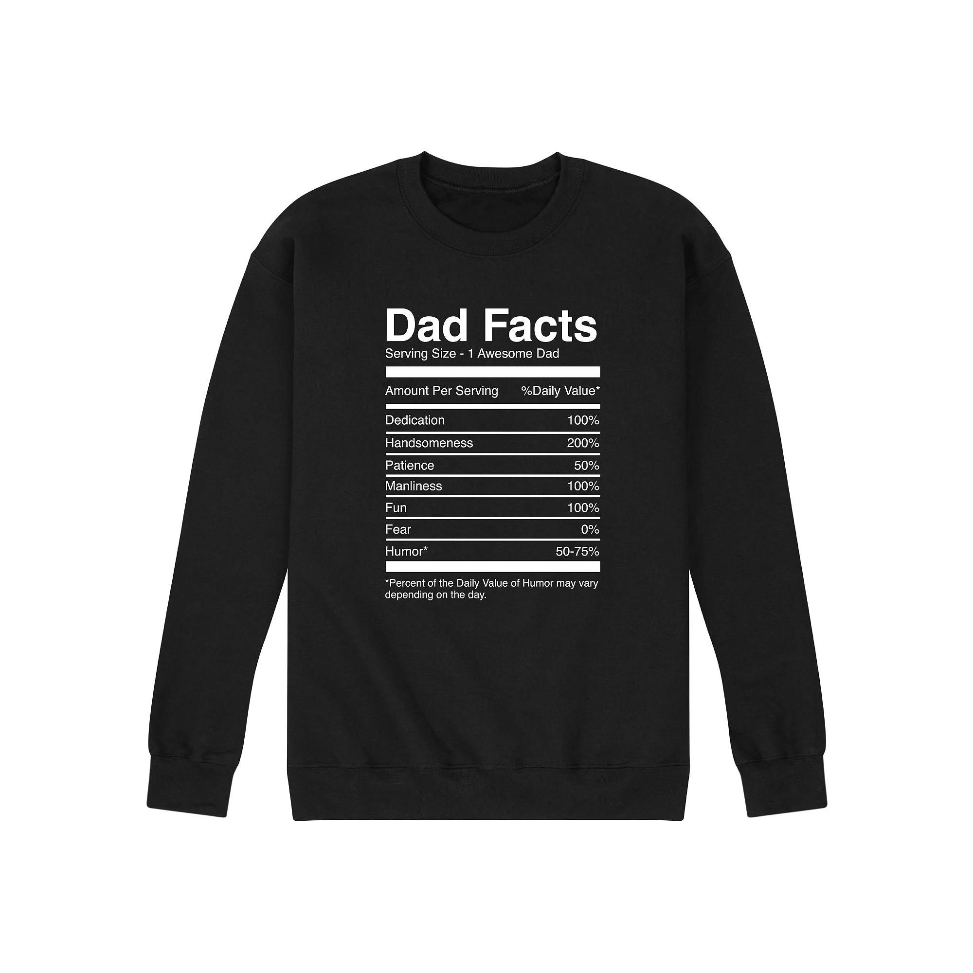 Men's Dad Facts Graphic Fleece Sweatshirt,  Product Image