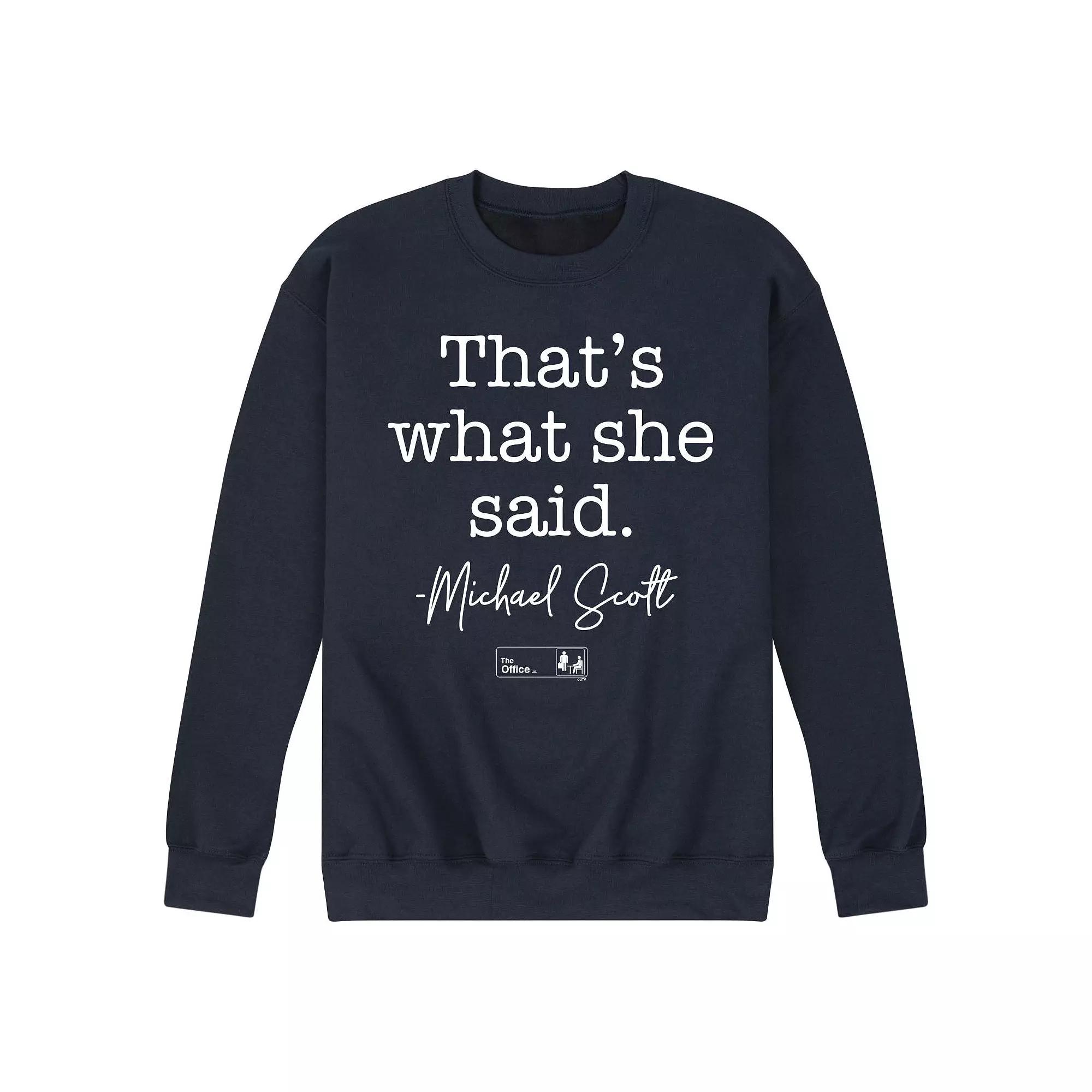 Men's The Office That's What She Said Sweatshirt,  Product Image