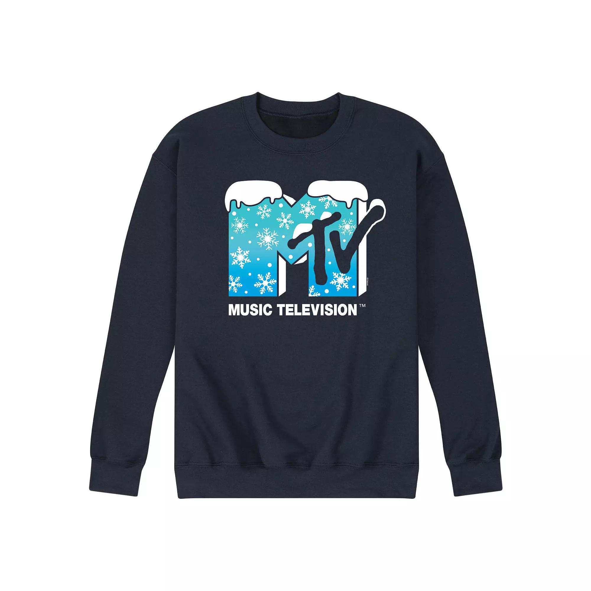 Men's MTV Snowflakes Logo Fleece Sweatshirt,  Product Image
