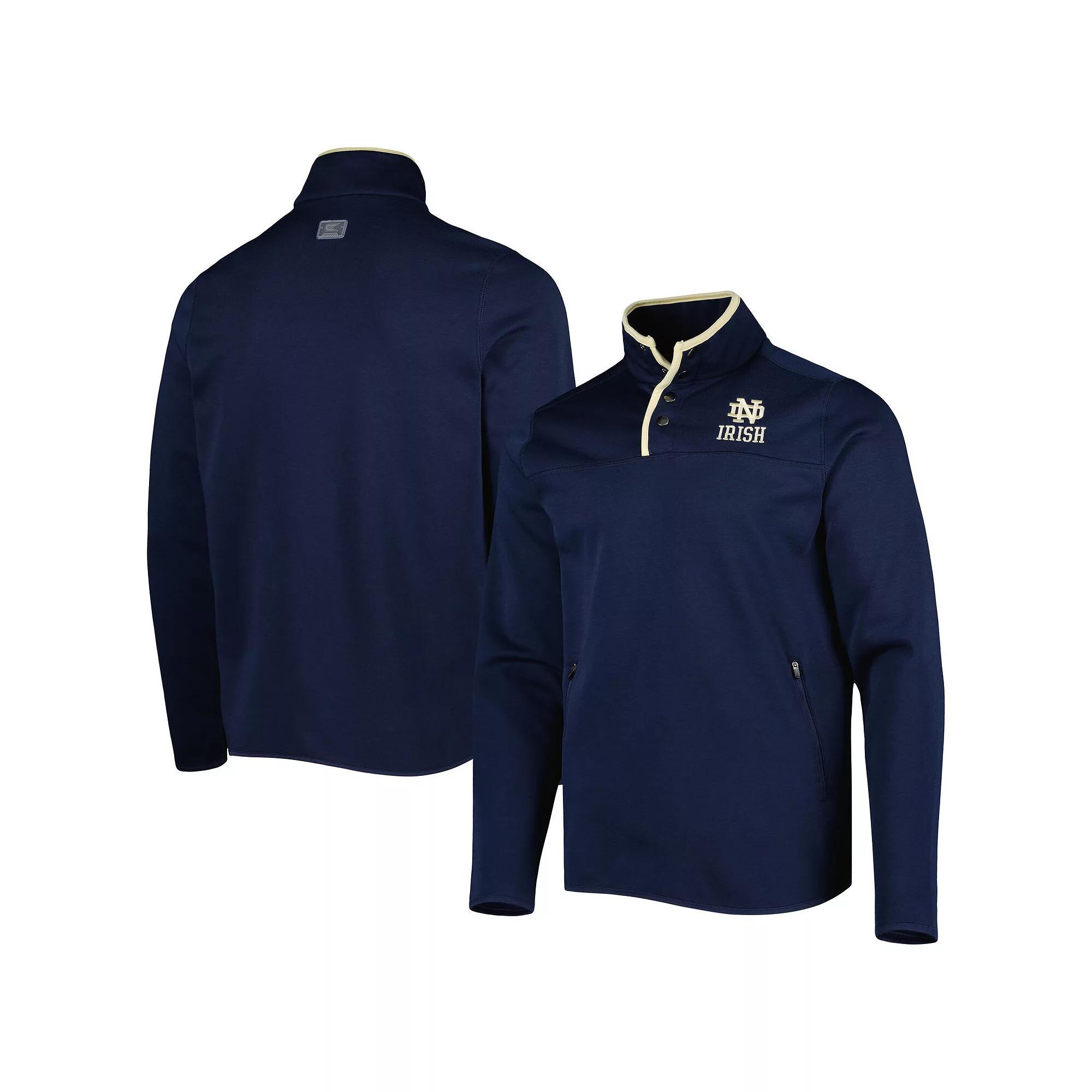 Men's Colosseum Navy Notre Dame Fighting Irish Rebound Quarter-Snap Jacket,  Product Image