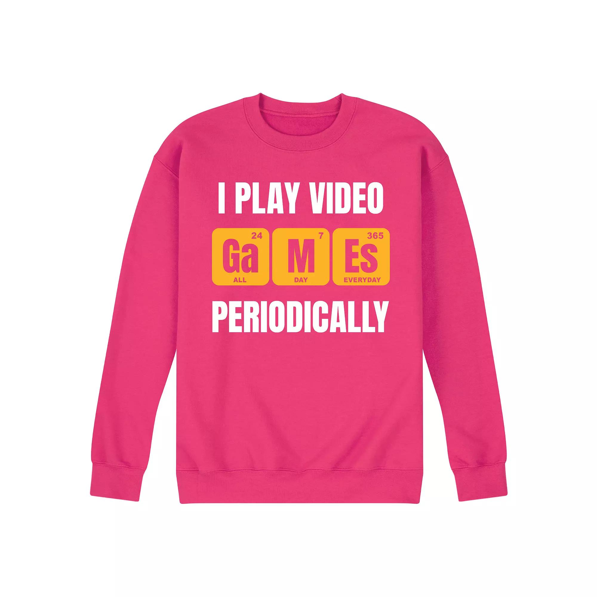 Men's I Play Video Games Periodically Fleece Sweatshirt,  Product Image