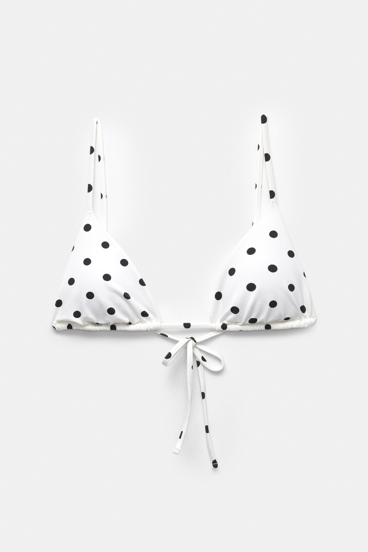 Polka dot triangle bikini top Product Image