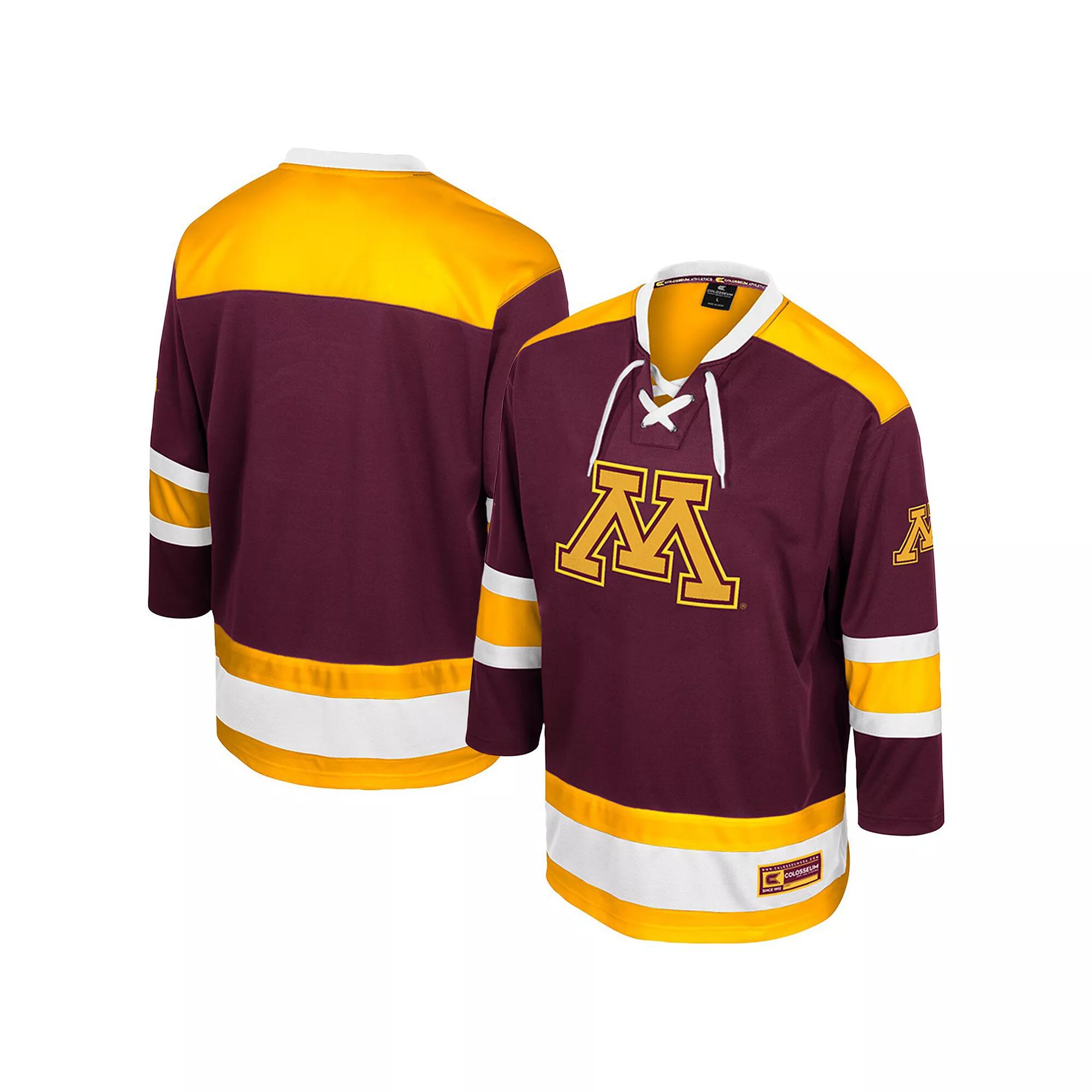Men's Colosseum  Maroon Minnesota Golden Gophers Athletic Machine Fashion Hockey Jersey, Size: Large, Red Product Image